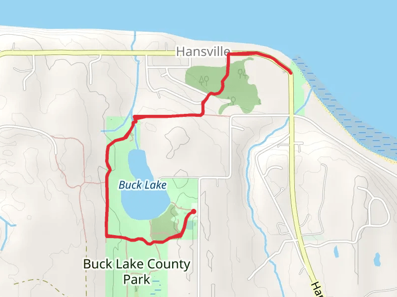 Buck Lake County Park to Norwegian Point Park