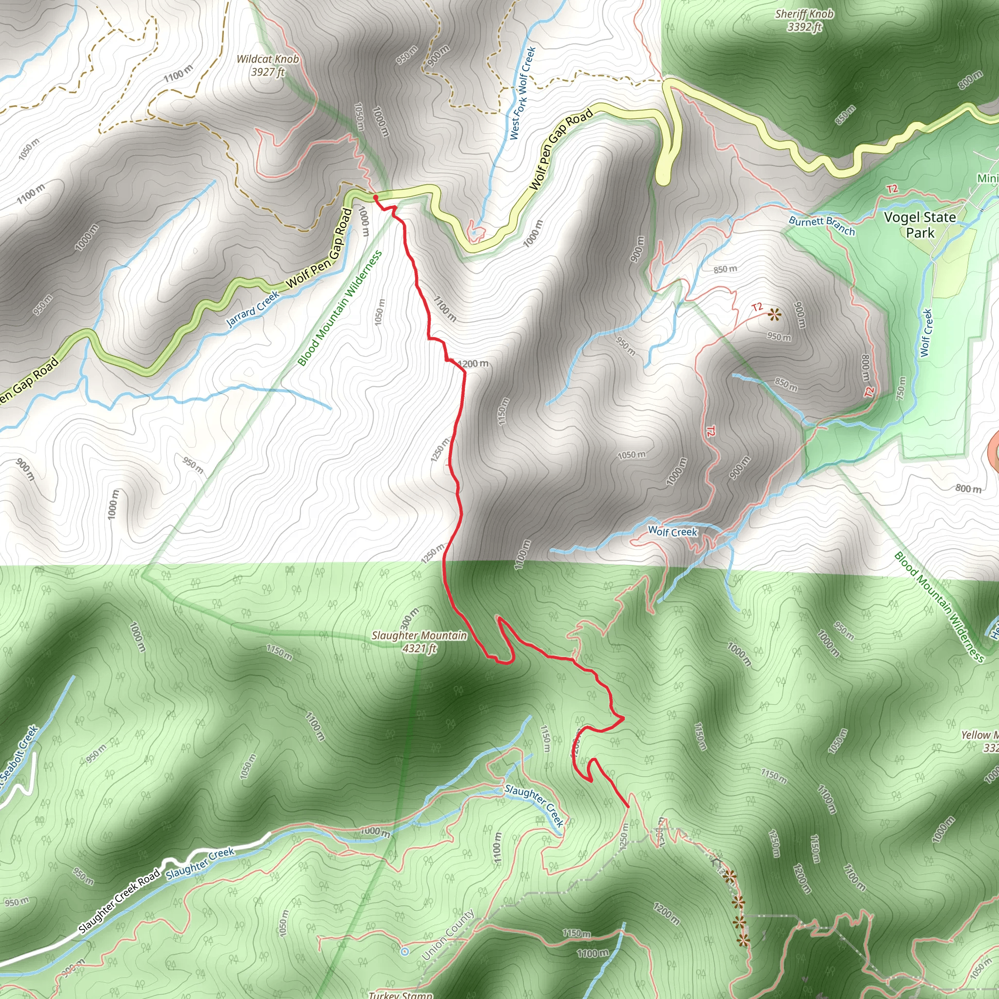 Coosa Backcountry - Duncan Ridge Trail mobile static map