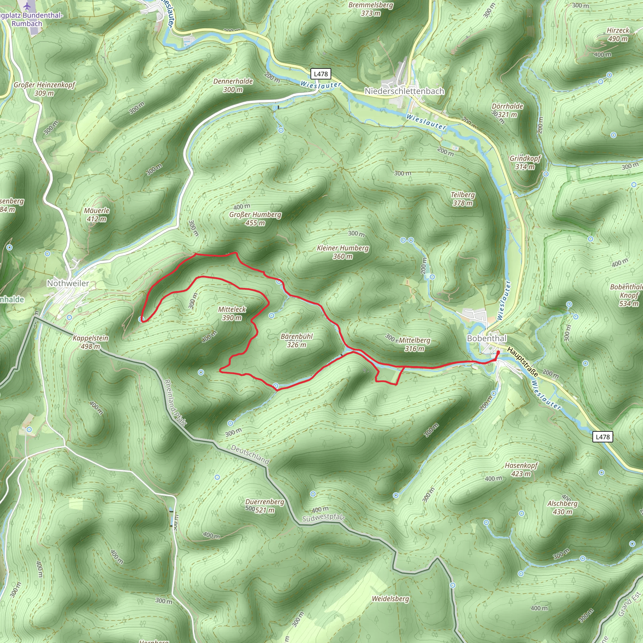 Grubenweg mobile static map