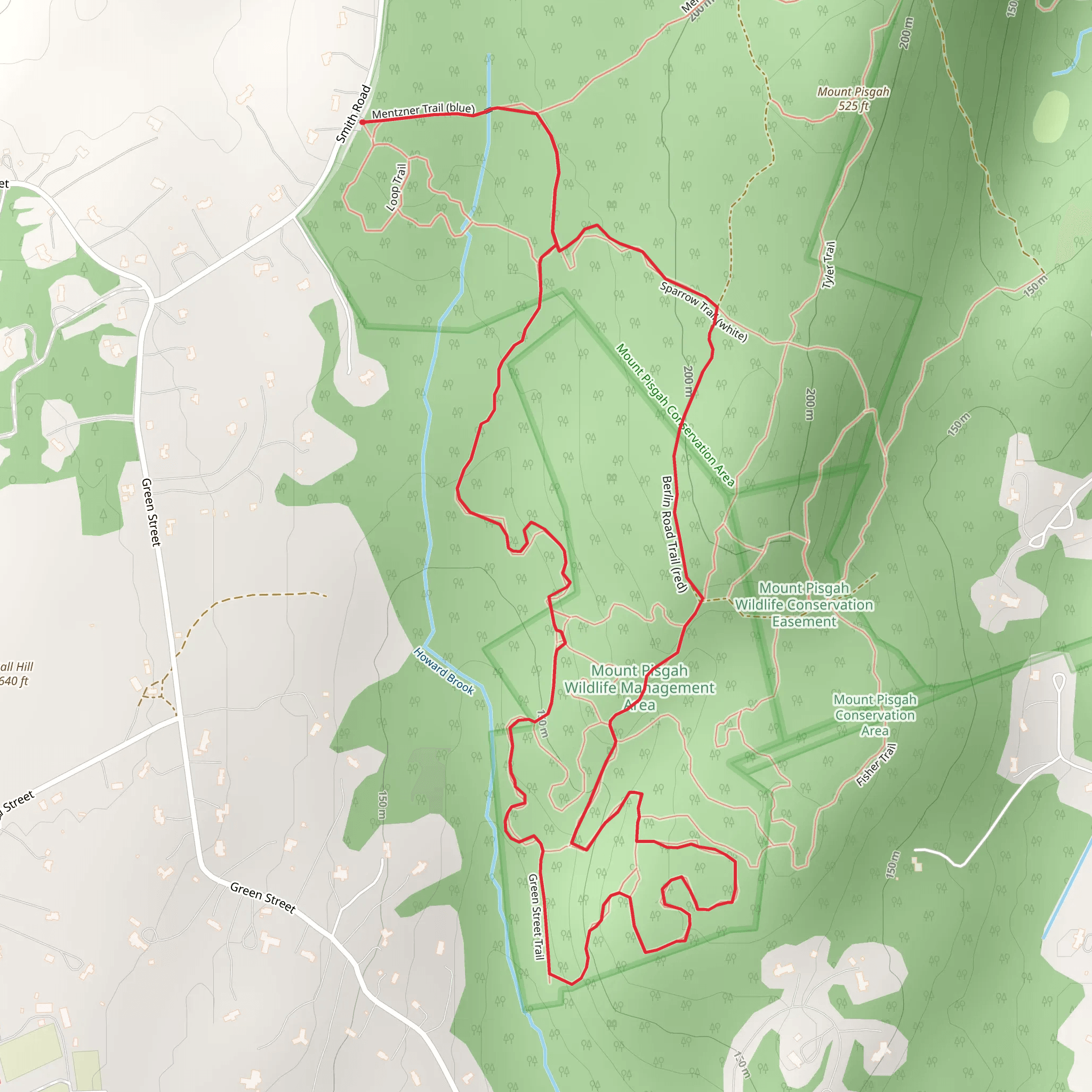Howard Brook Loop Trail mobile static map
