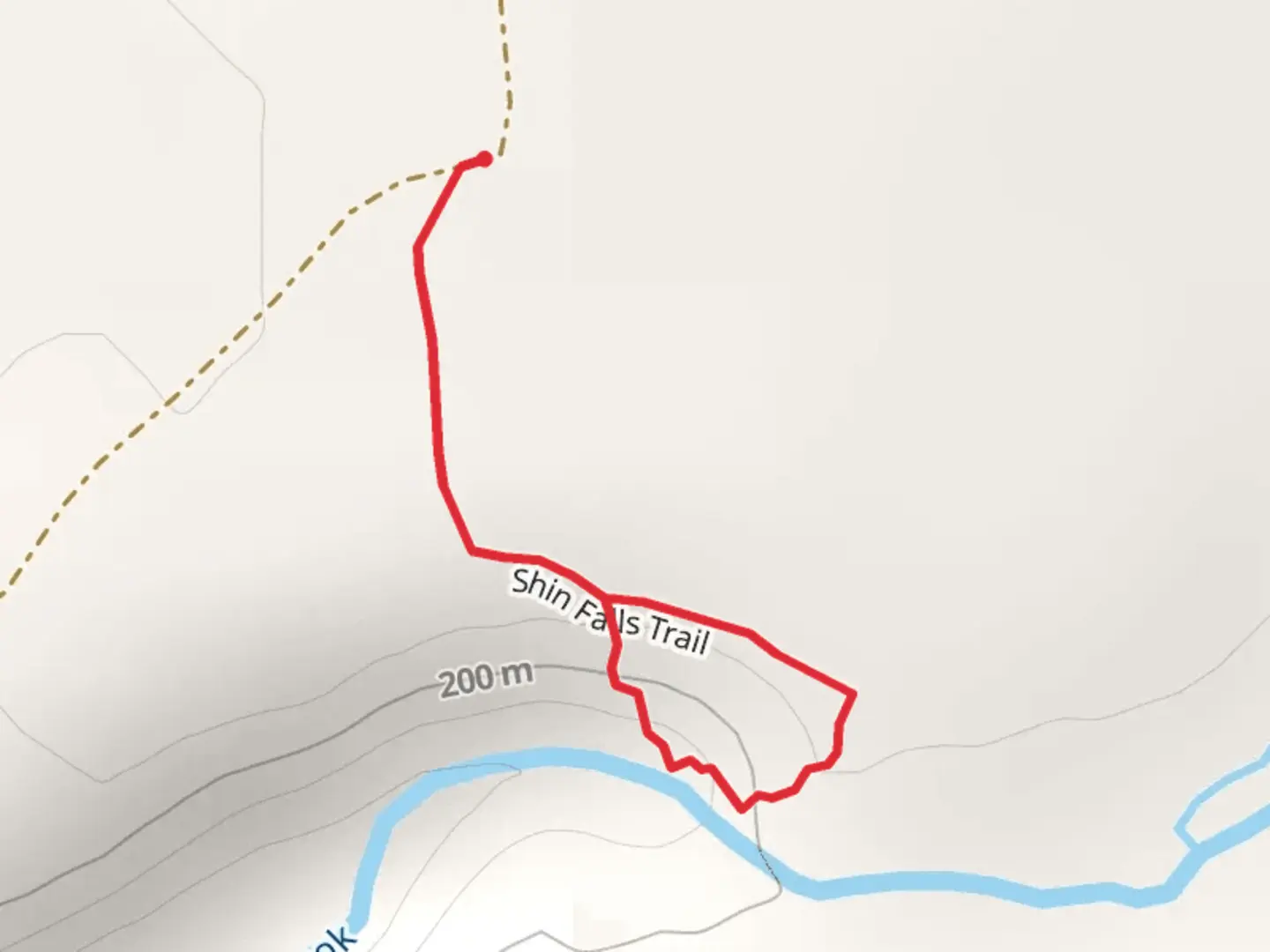 An image depicting the trail Shin Falls Trail and its surrounding area.
