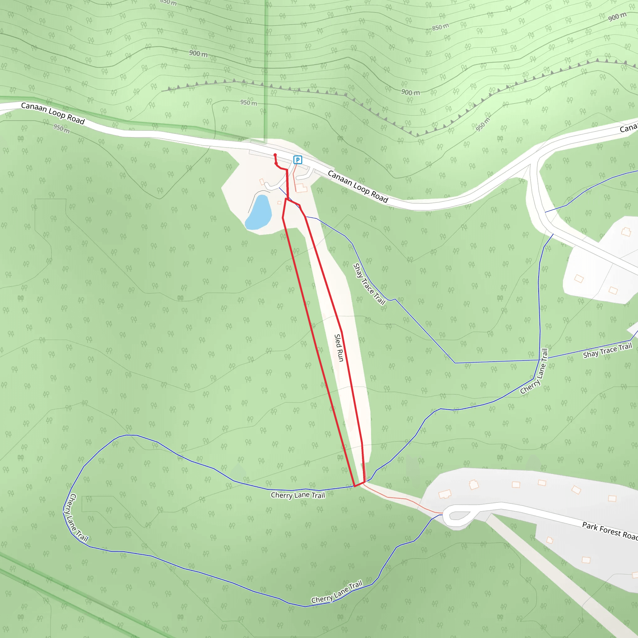 Sled Run Trail mobile static map