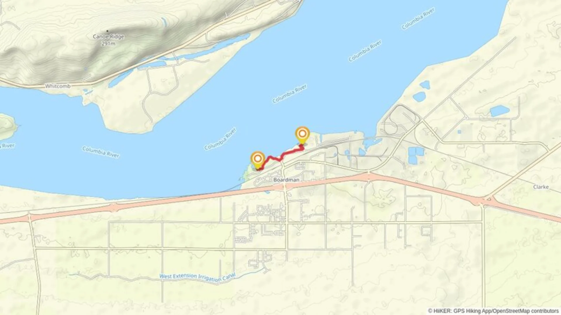 An image depicting the trail Sailboard Beach and its surrounding area.