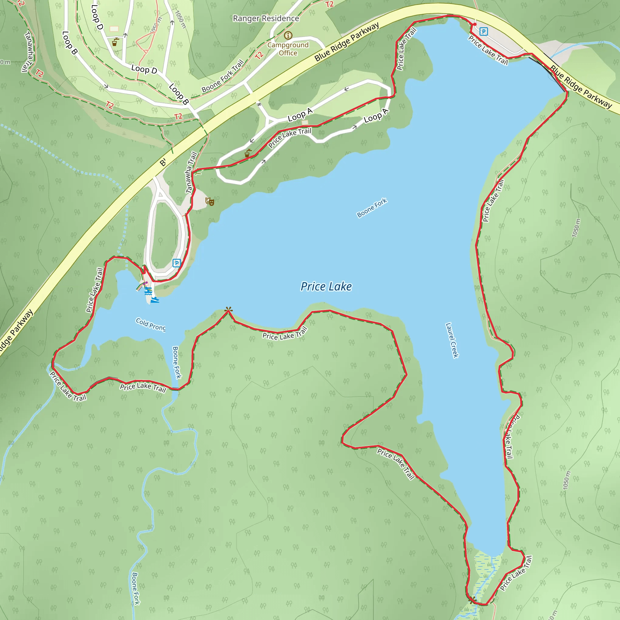 Price Lake Loop mobile static map
