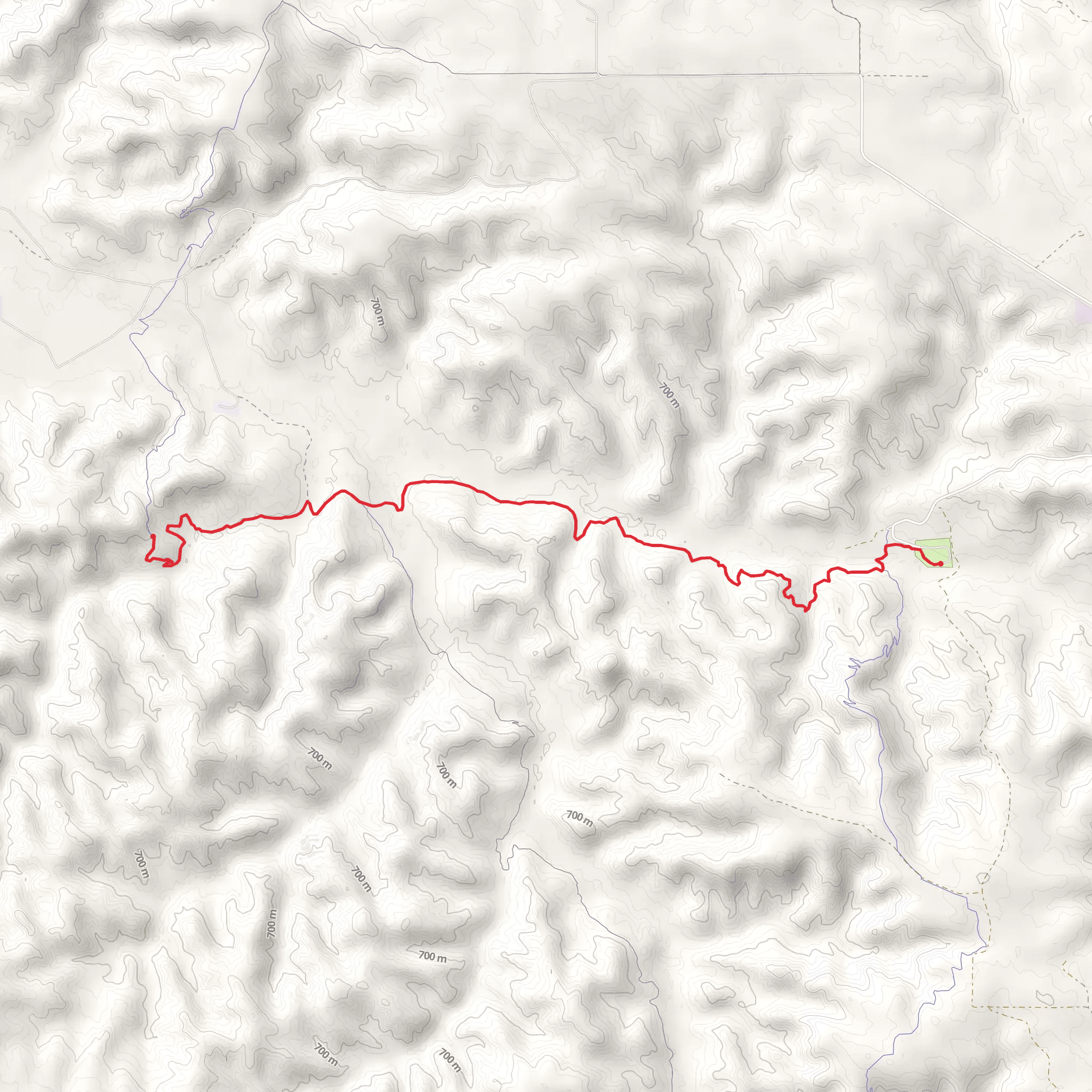 Maah Daah Hey Trail from Bennett Campground mobile static map
