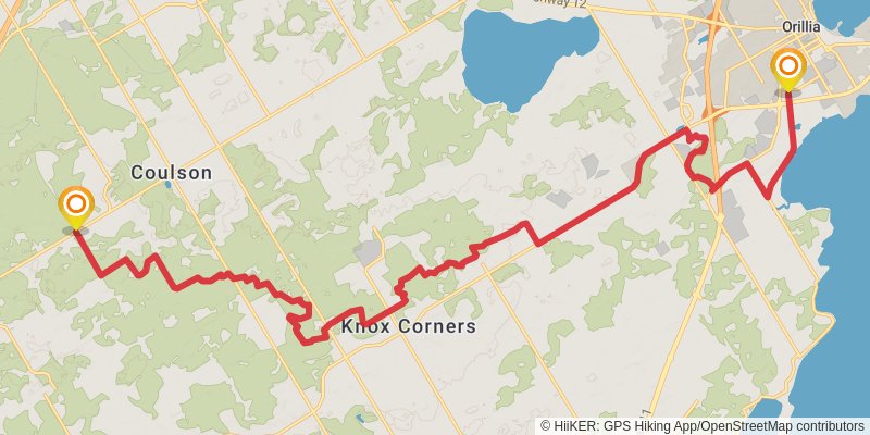 Ganaraska Trail stage 13 Map
