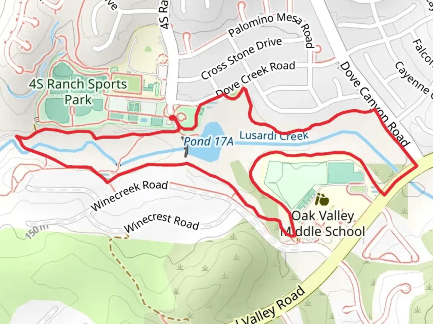 An image depicting the trail Lusardi Creek Loop and its surrounding area.