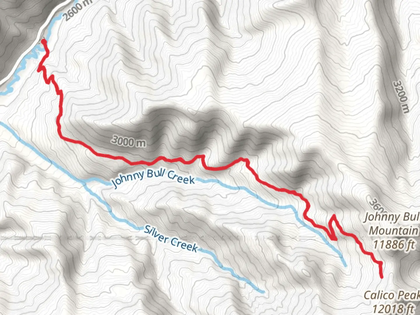 An image depicting the trail Johnny Bull Trail and its surrounding area.