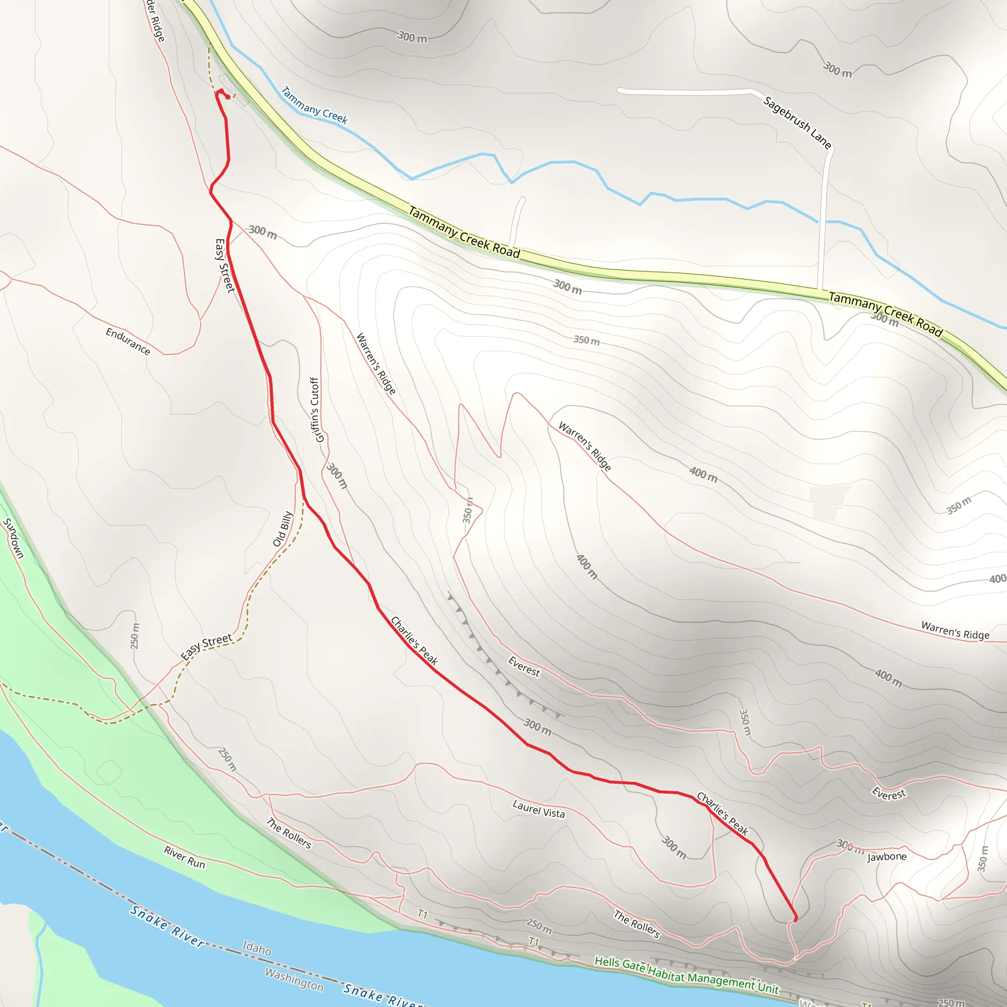 Charlie's Peak mobile static map