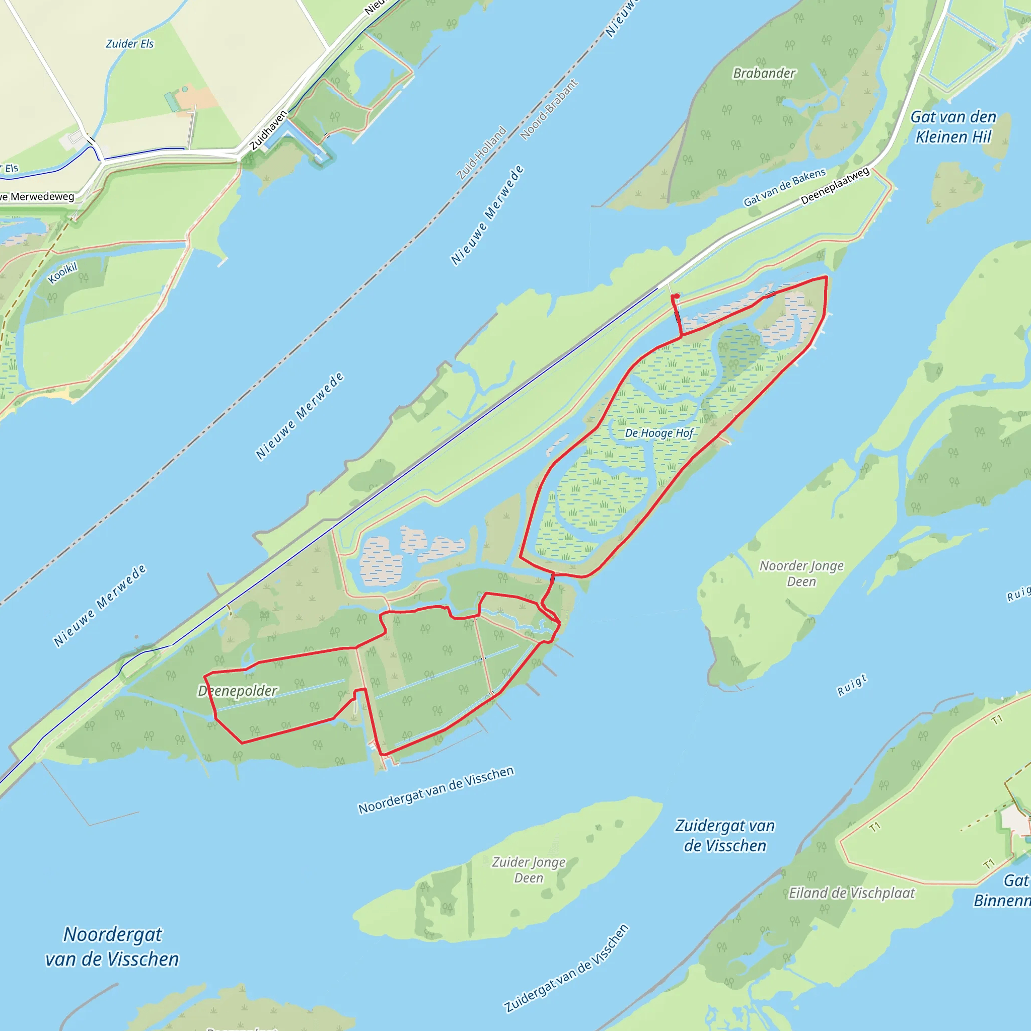 Hooge Hof, Deenepolder and Deeneplaat Loop mobile static map