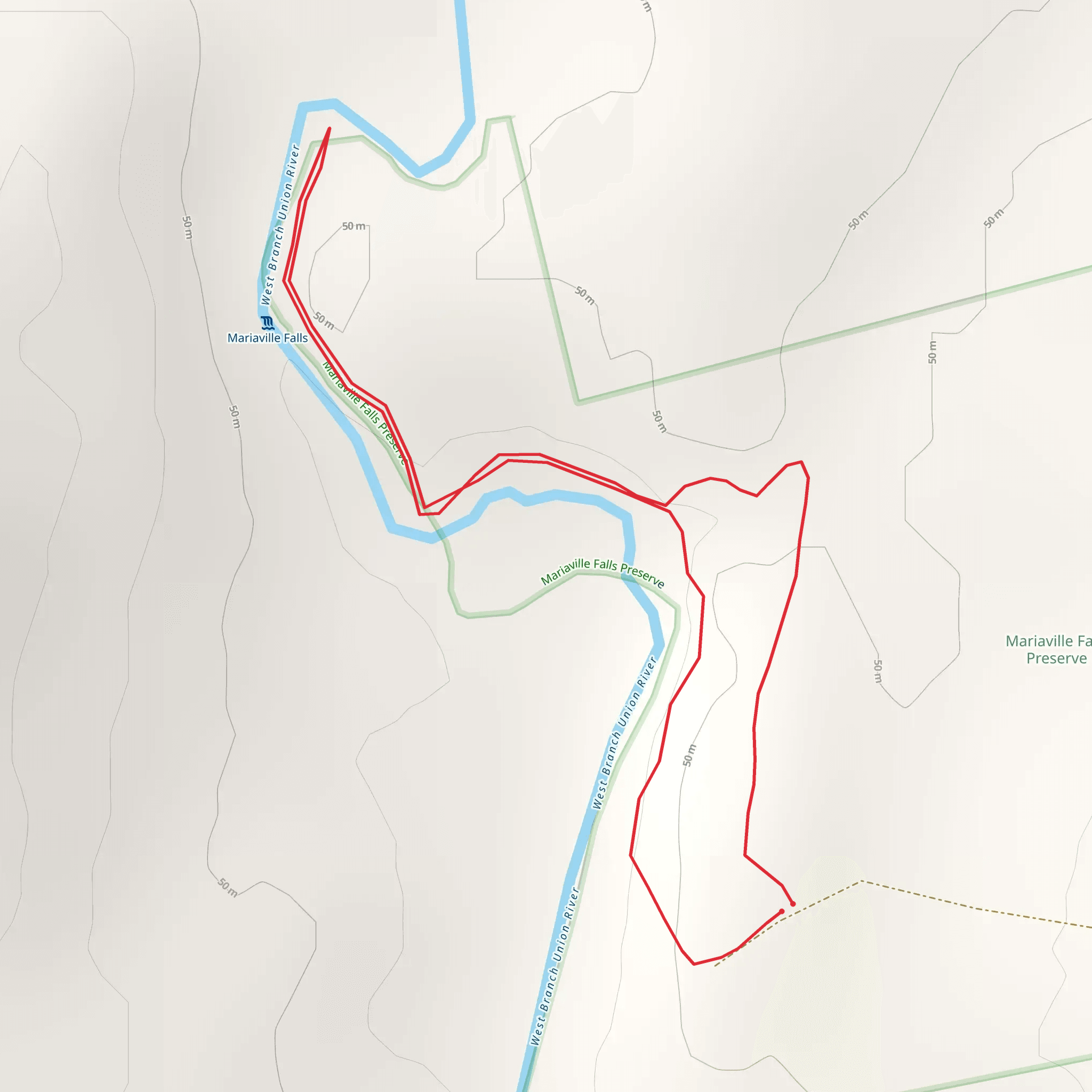 West Branch Union River Loop mobile static map