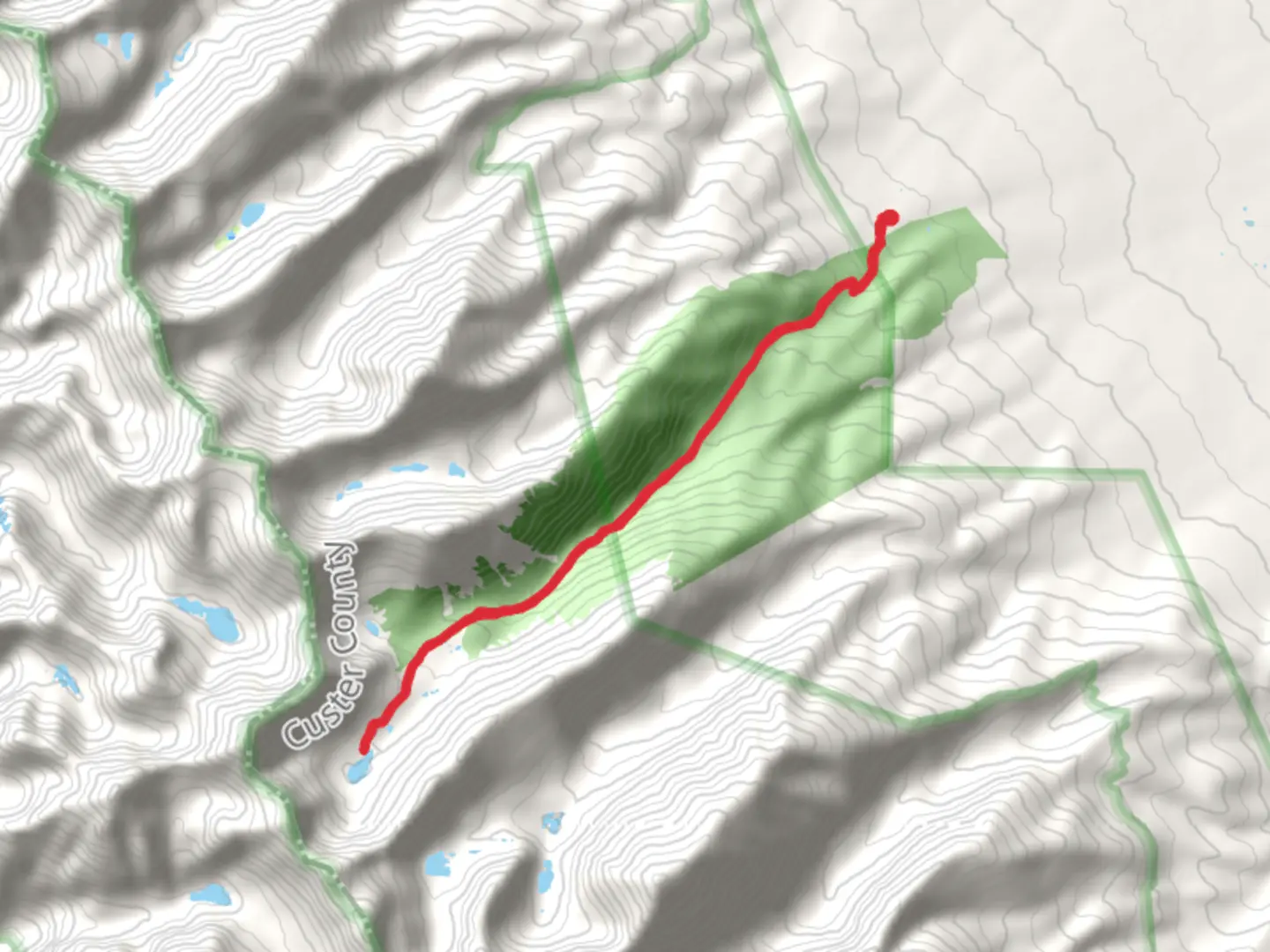 An image depicting the trail Horn Creek Trail and its surrounding area.
