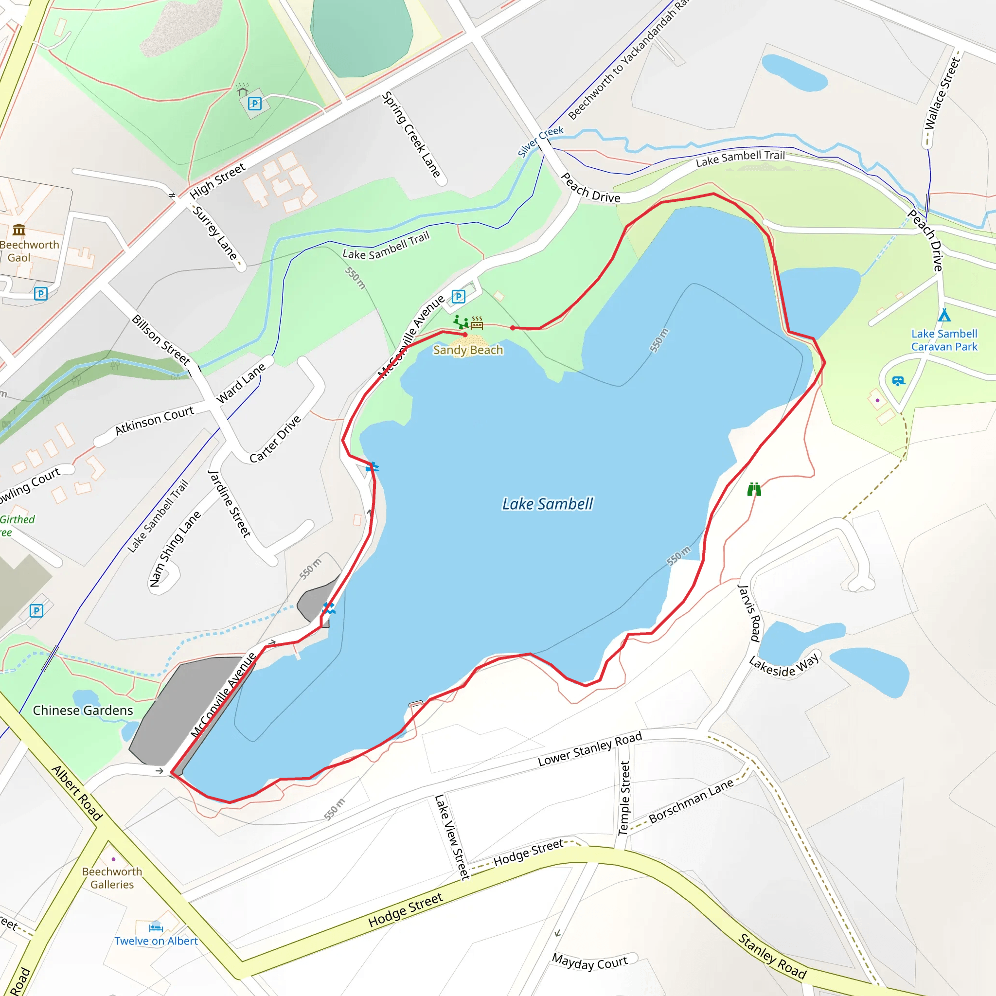 Lake Sambell Walk mobile static map