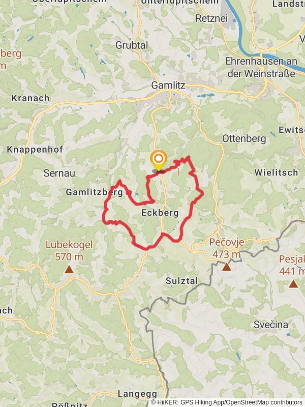 Eckberg - Steinbach - Ratsch Path no 6 mobile static map