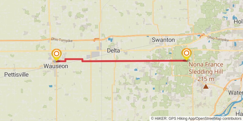 North Country Trail - Ohio stage 3 Map