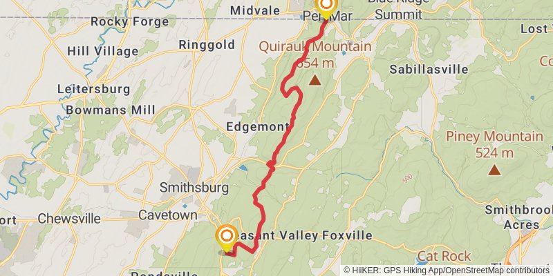 Appalachian Trail stage 108 Map