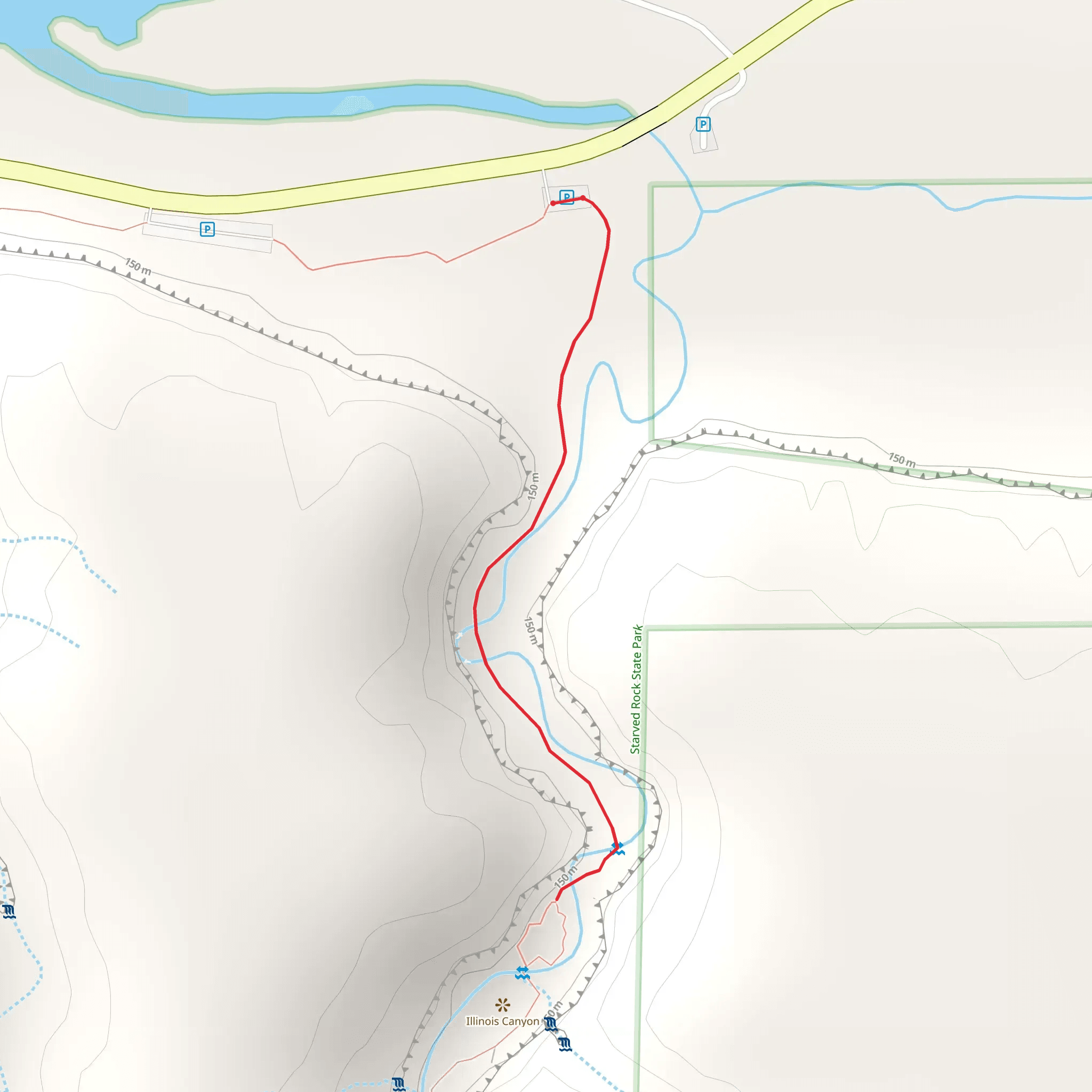 Illinois Canyon mobile static map