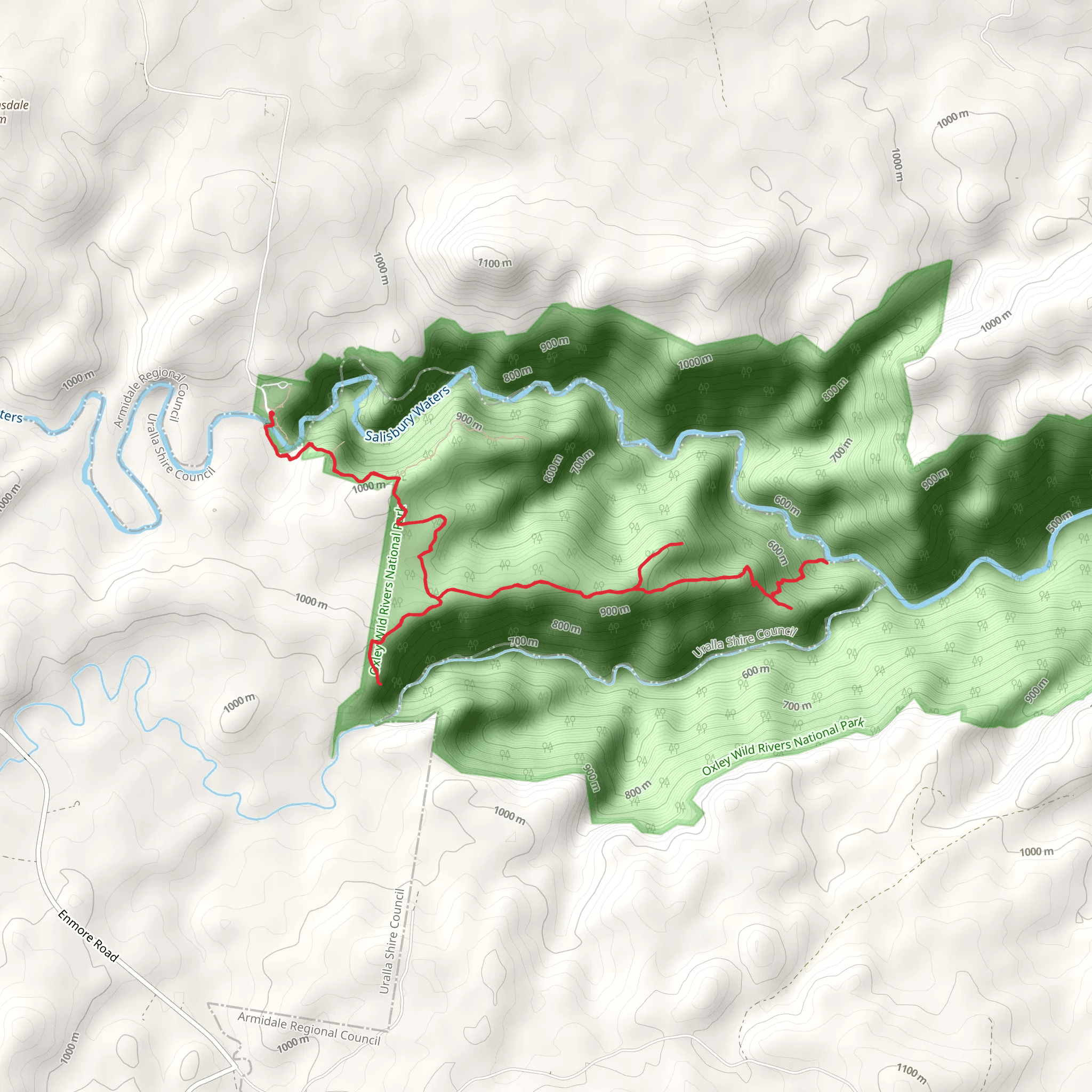 Salisbury Waters Track mobile static map