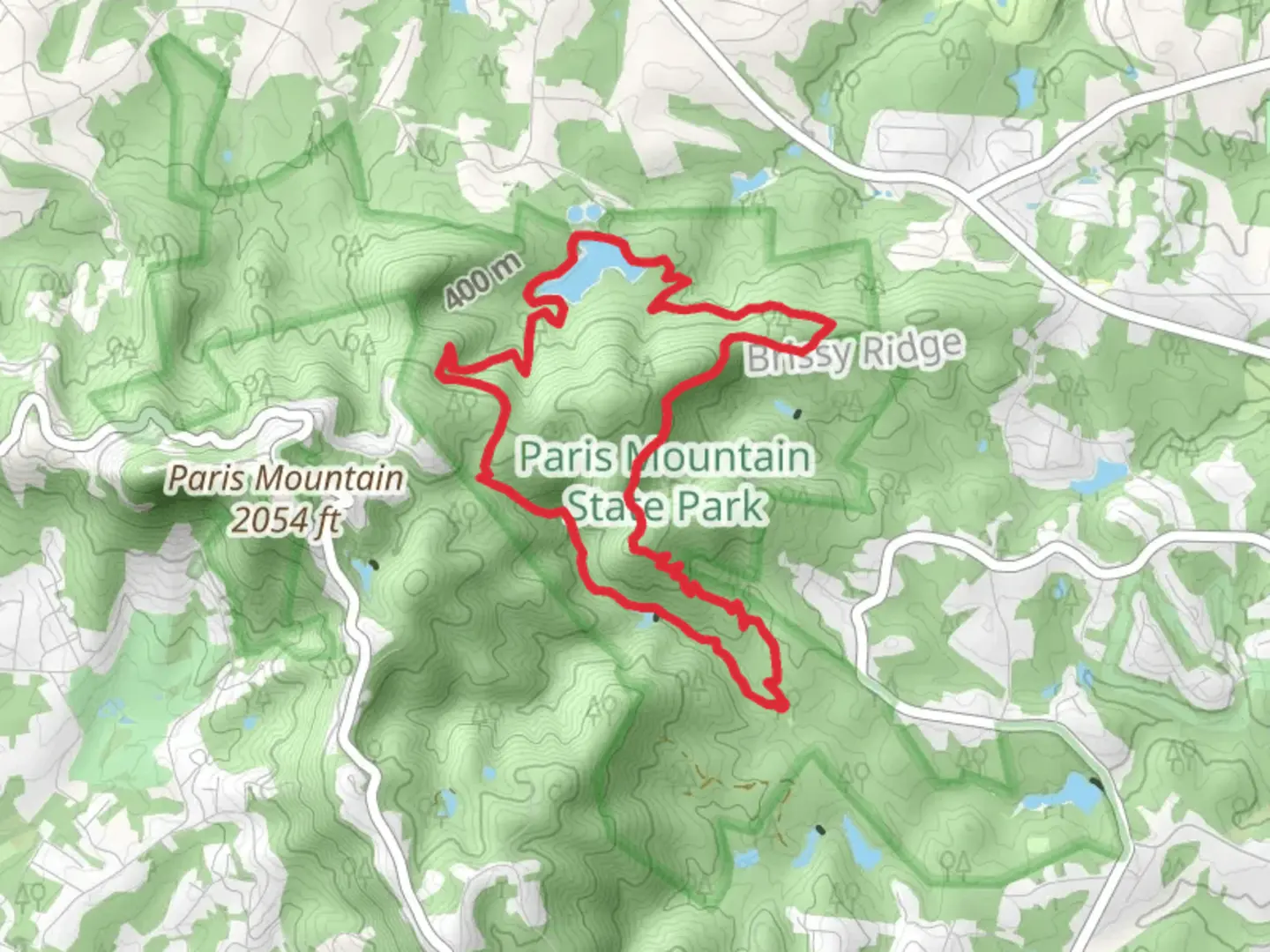 An image depicting the trail Sulphur Springs, North Lake and Brissy Ridge Loop Trail and its surrounding area.