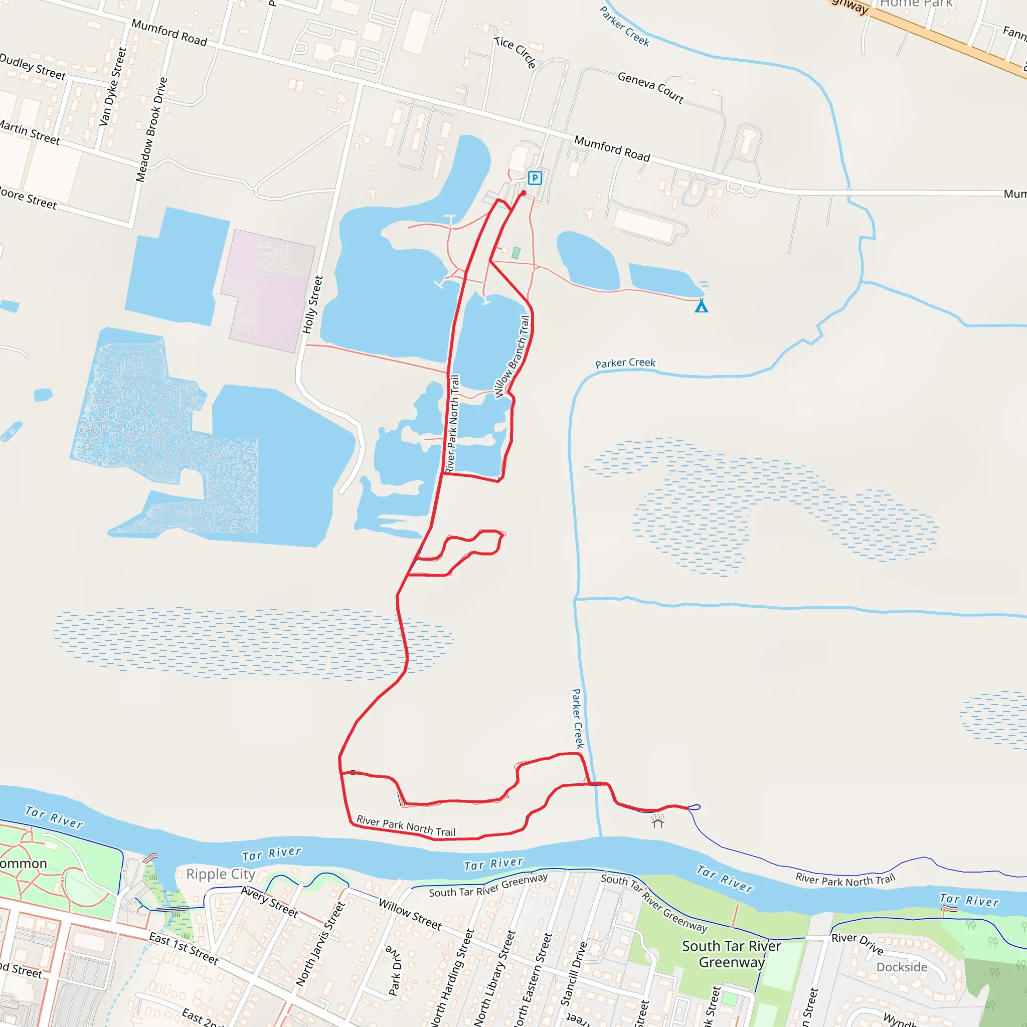 River Park North Trail mobile static map