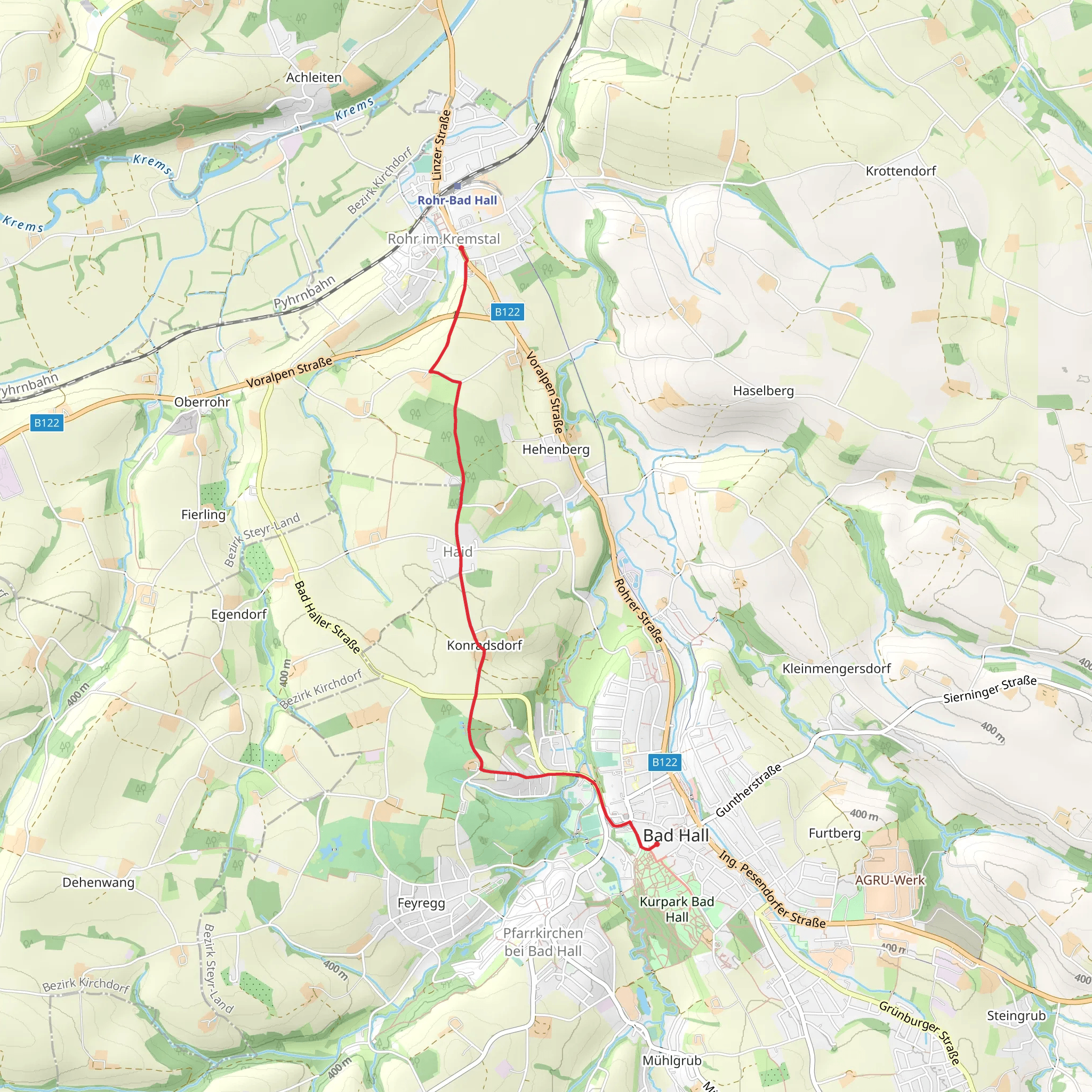Bad Hall - Rohr im Kremstal - 55 mobile static map