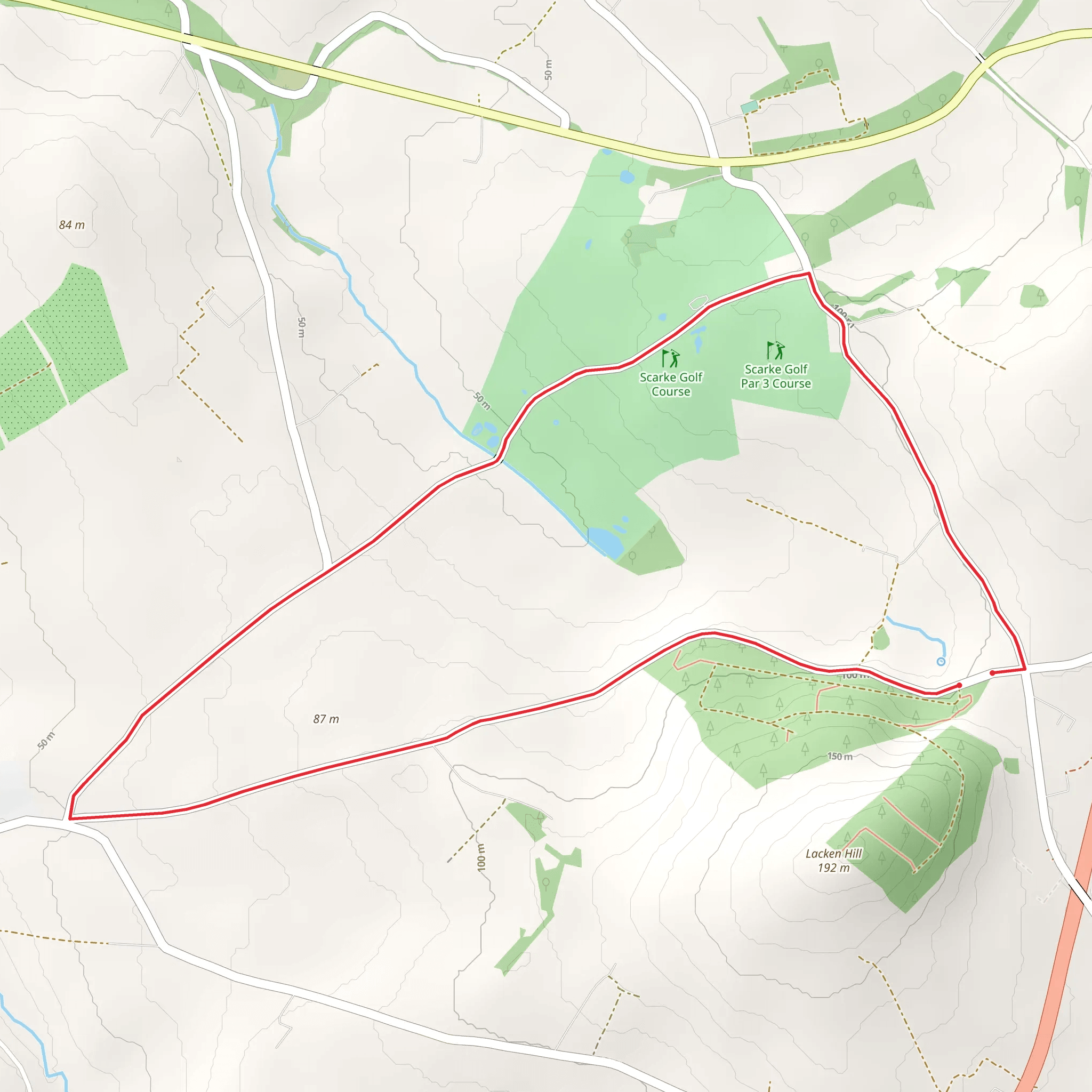 Lacken Hill & Dunbrody Forest Trails - Scarke Loop mobile static map