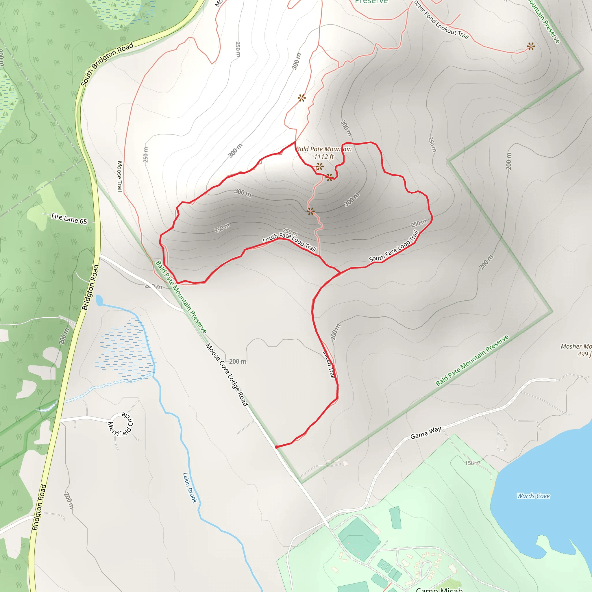 Bald Pate Mountain Loop mobile static map