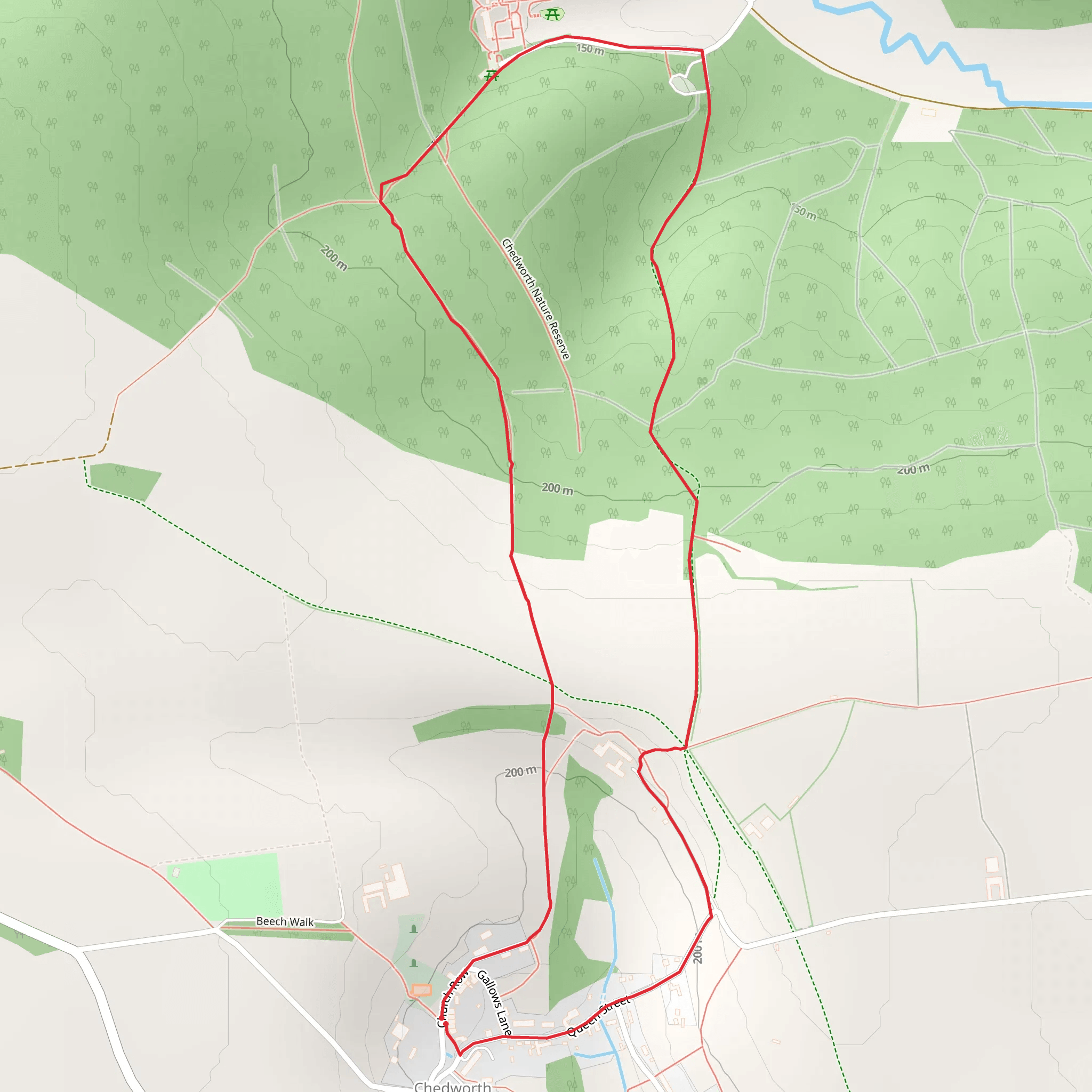 Chedworth Wood Short Loop mobile static map