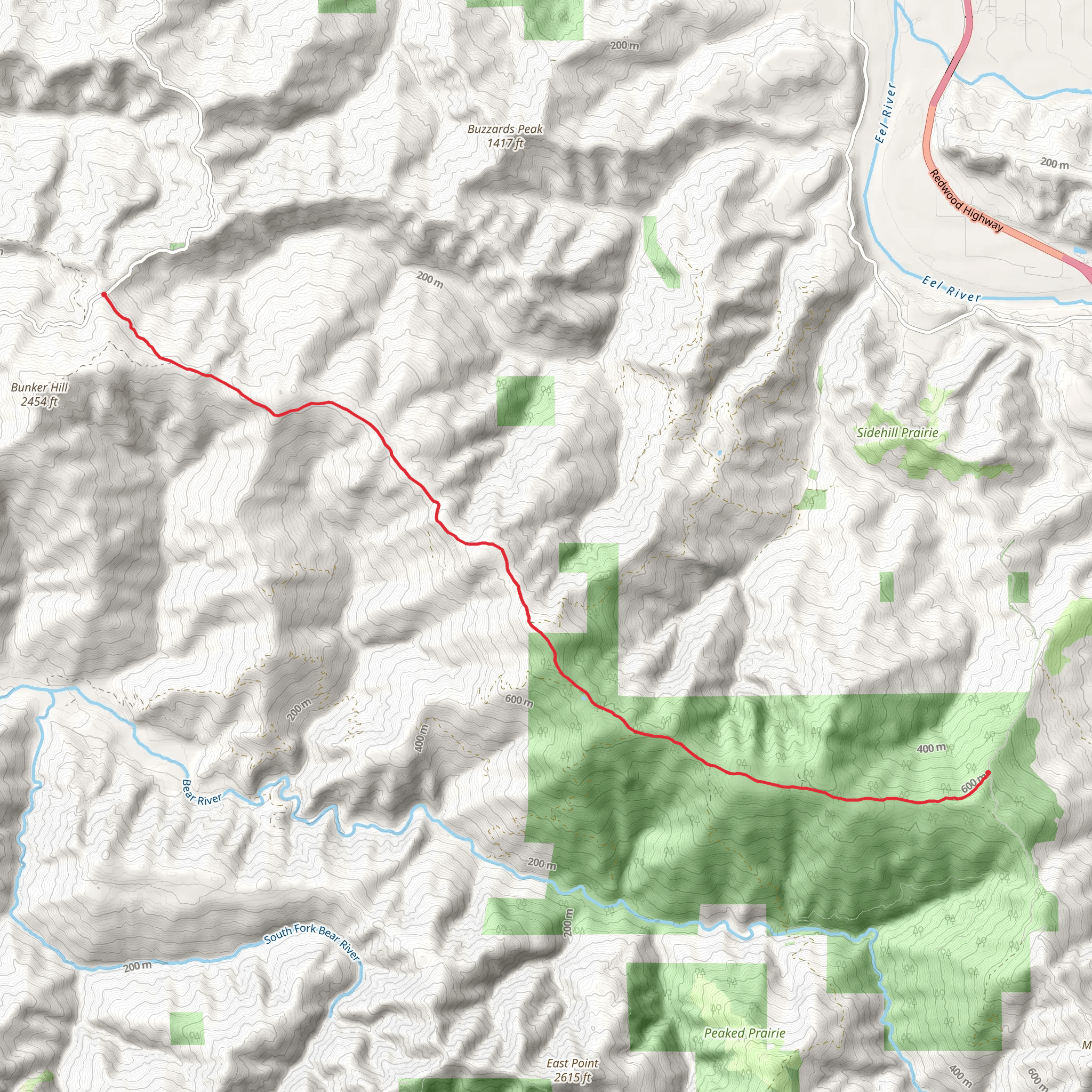 Bear River Ridge Road Walk mobile static map