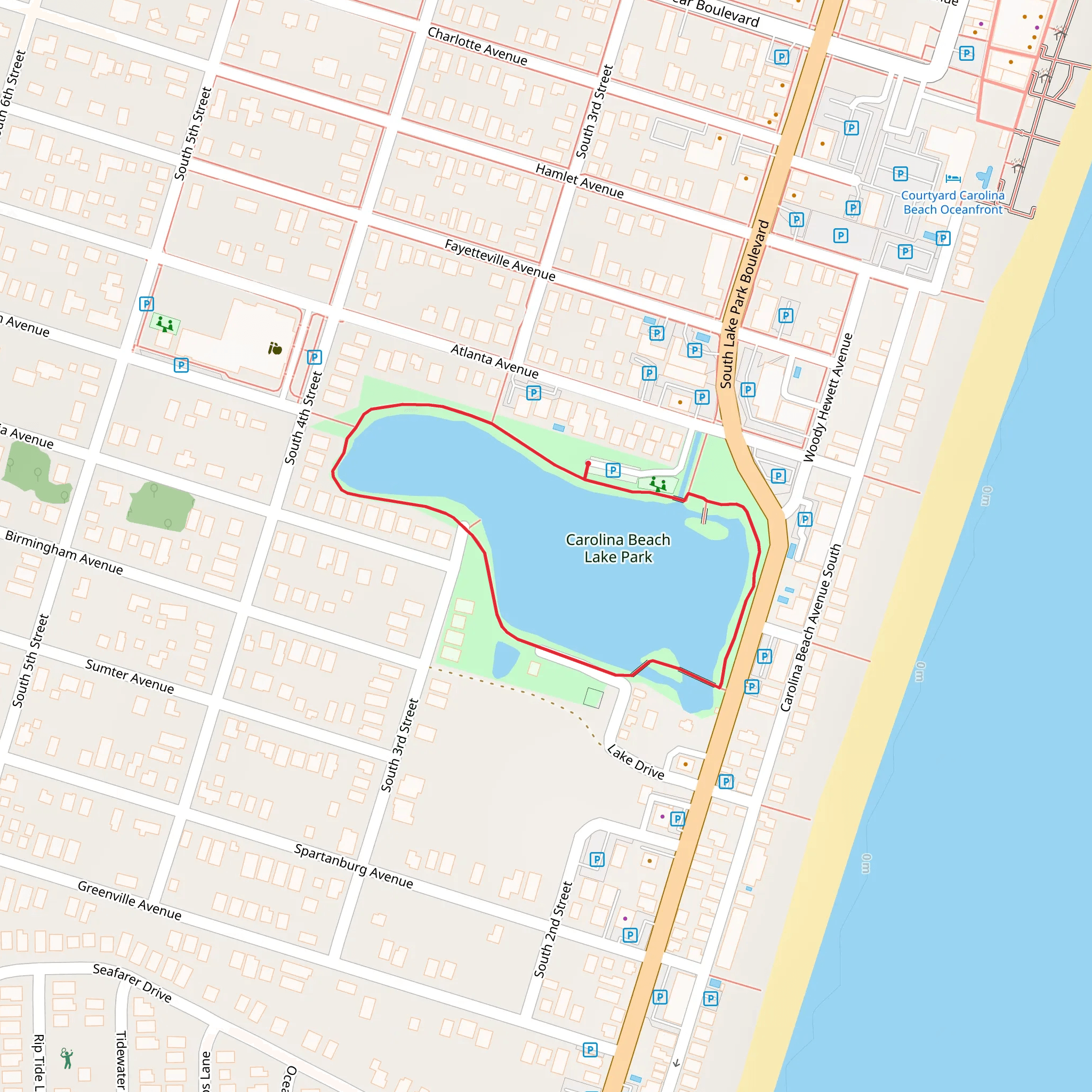 Carolina Lake Loop mobile static map