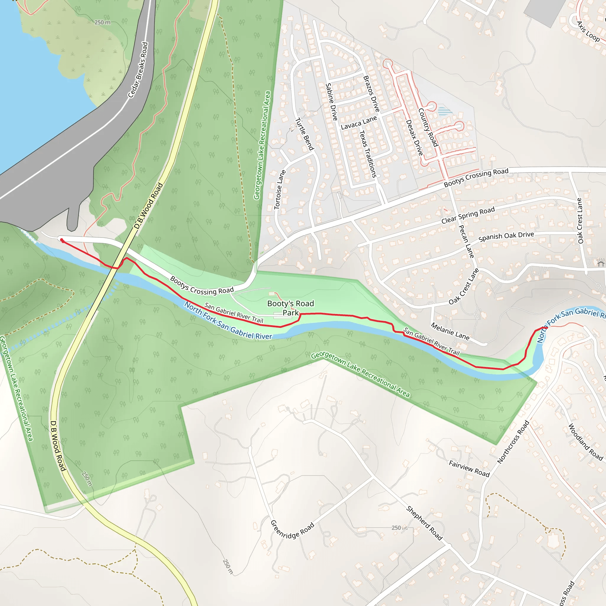 Walk along North Fork San Gabriel River mobile static map