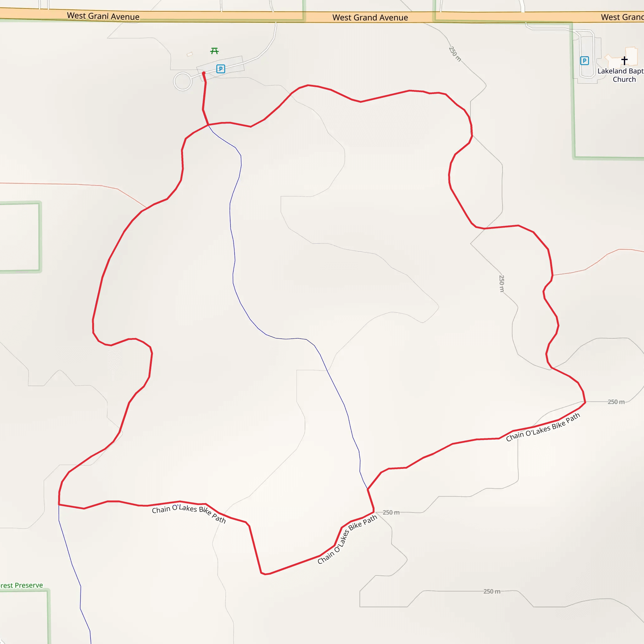 West Grand Avenue Loop mobile static map