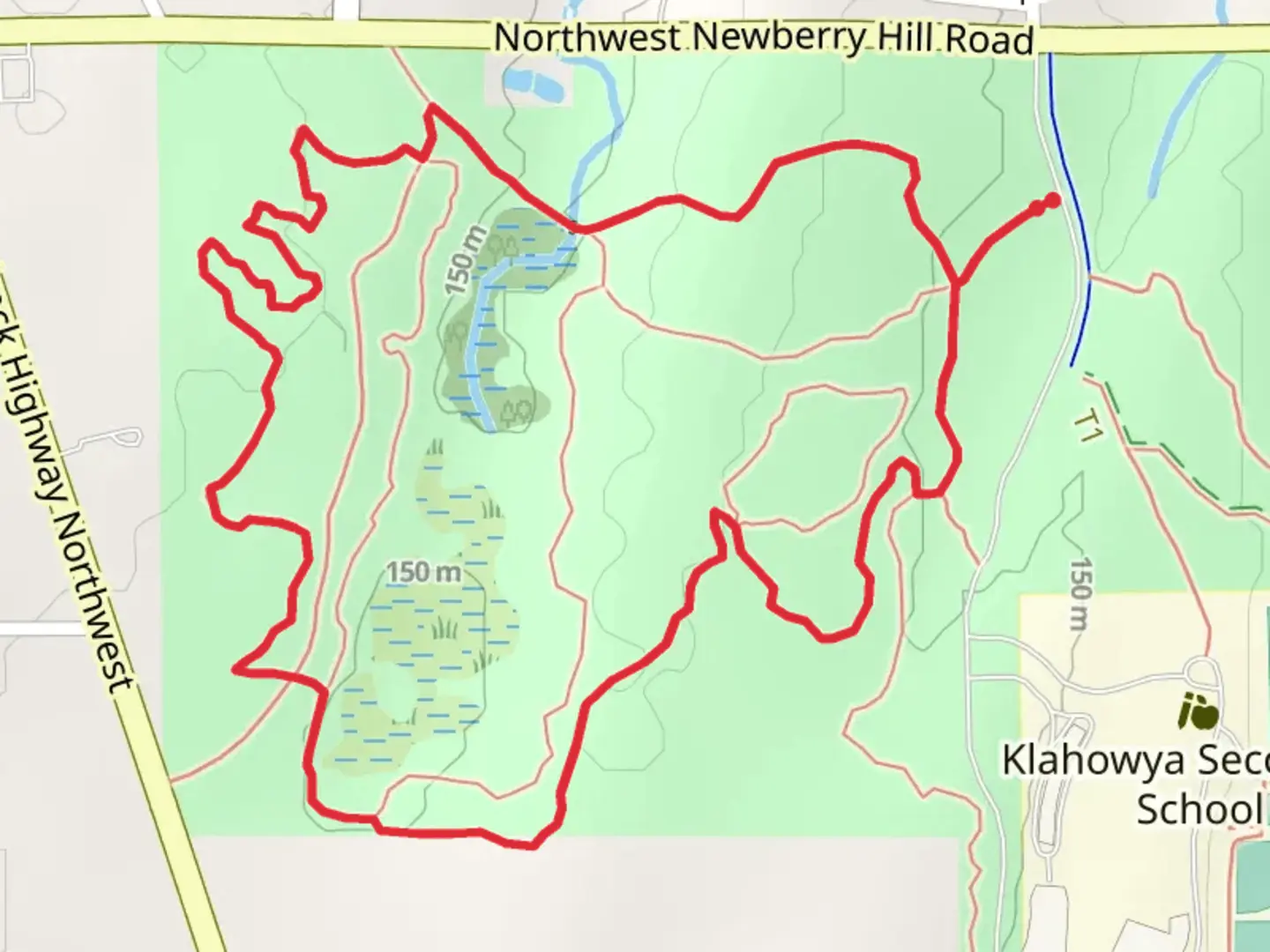 An image depicting the trail Wolf Ridge and Bobcat Run Loop and its surrounding area.