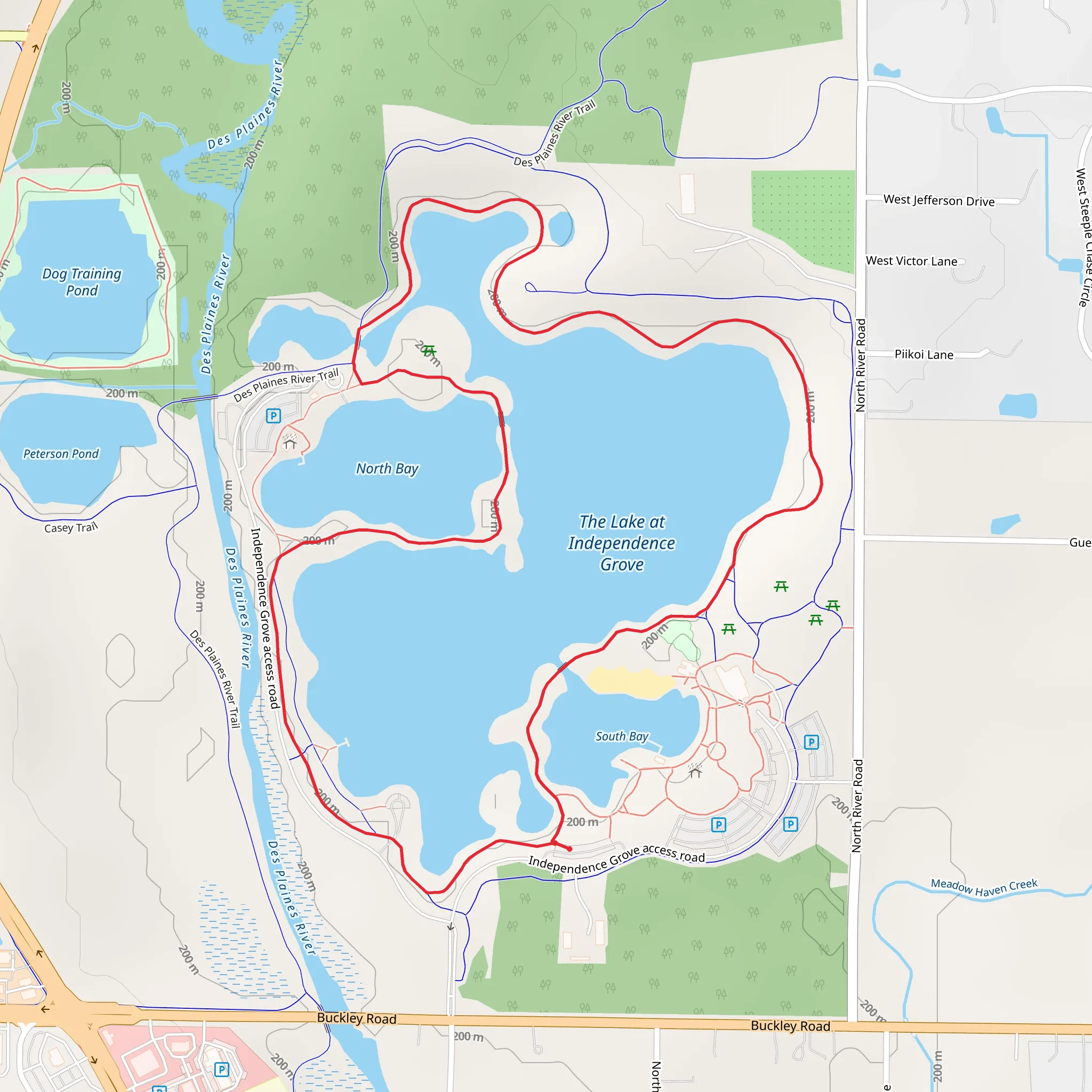 Independence Grove Loop mobile static map