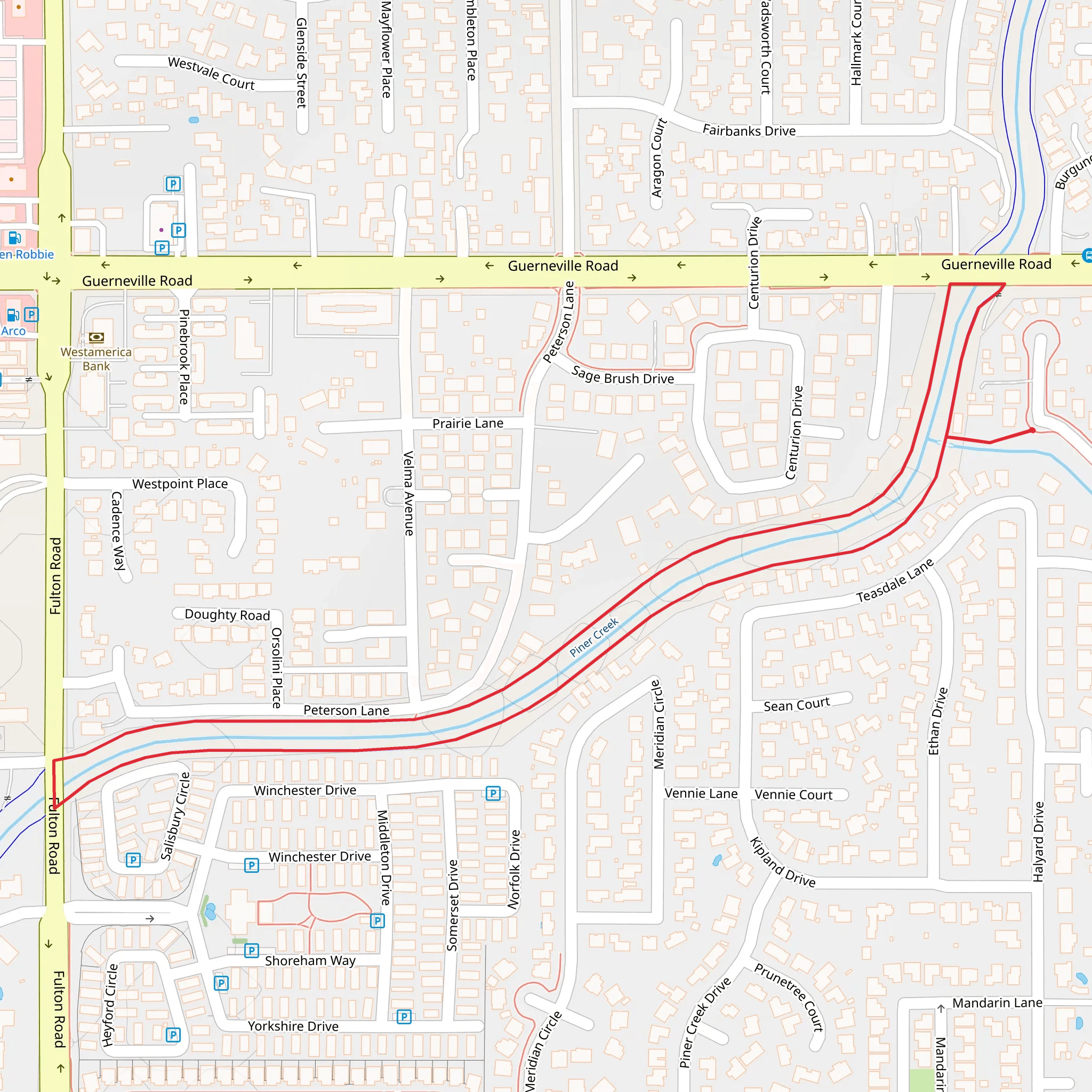 Santa Rosa Creek Loop mobile static map
