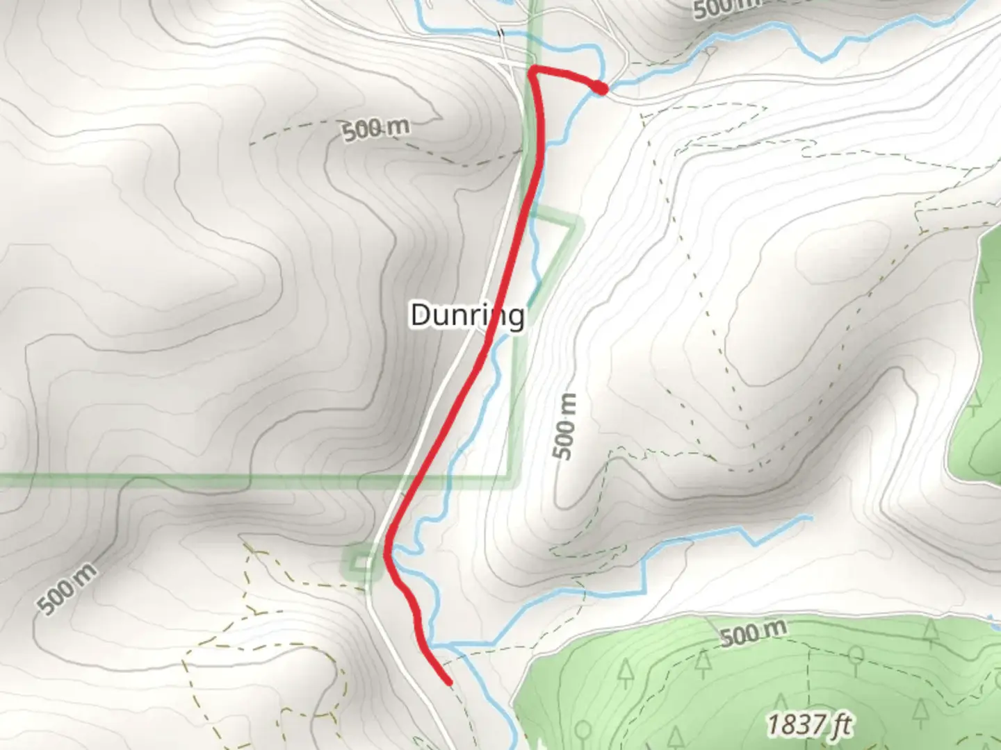 An image depicting the trail SCHT - Duhring Trail and its surrounding area.