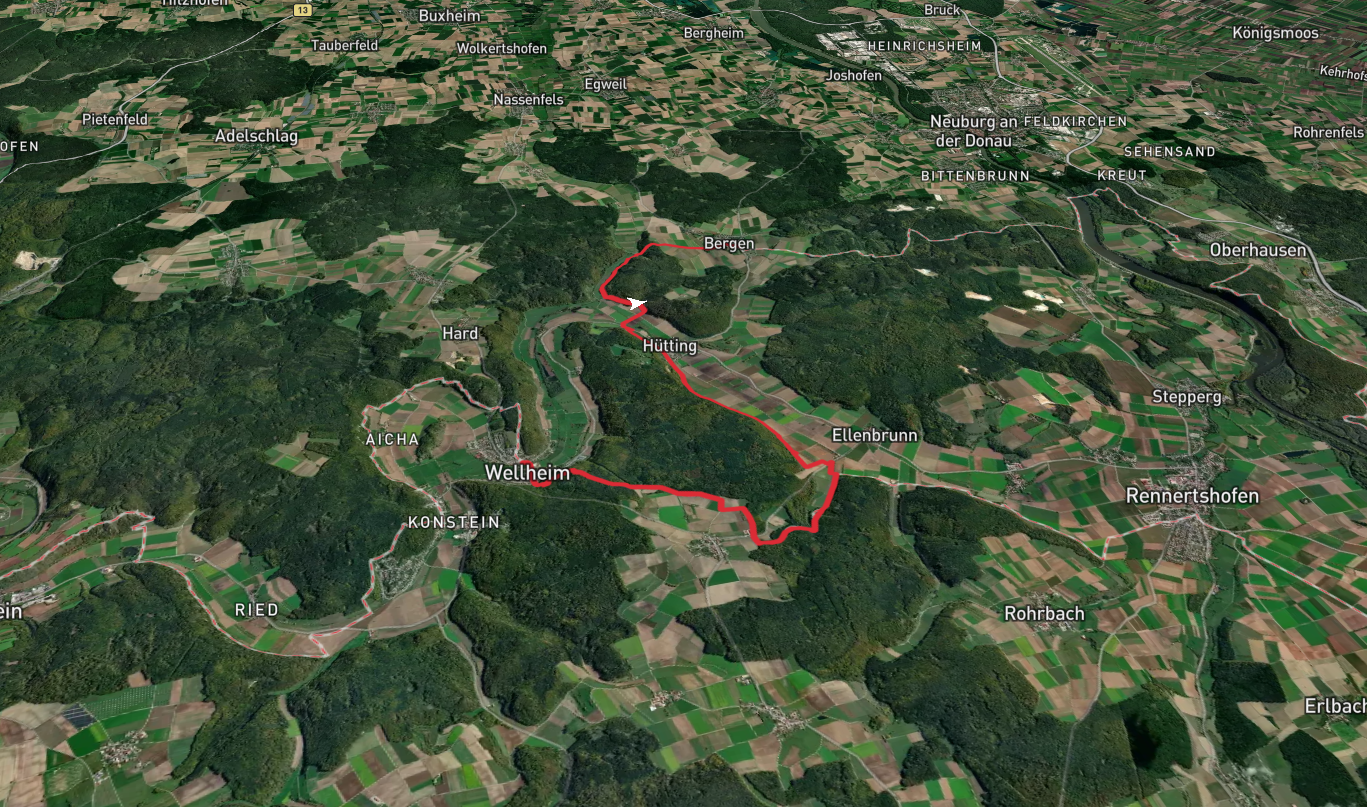 Bergen to Wellheim via Urdonautalsteig