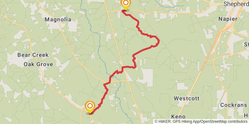 Lone Star Trail stage 8 Map