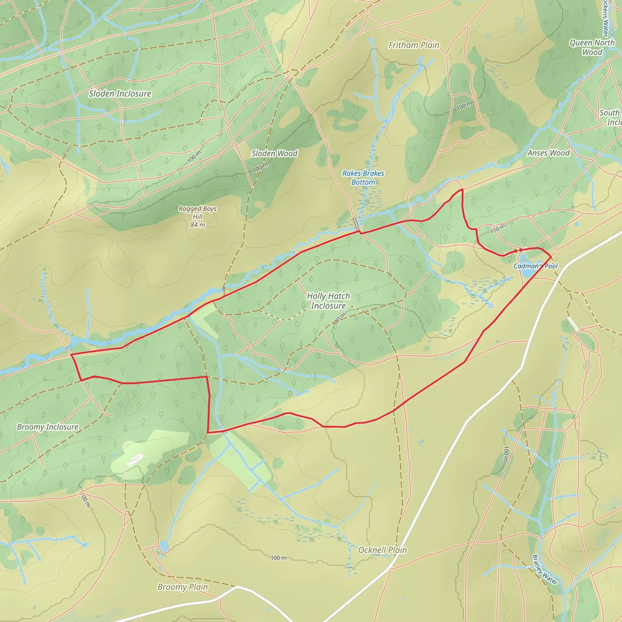 Cadman's Pool mobile static map