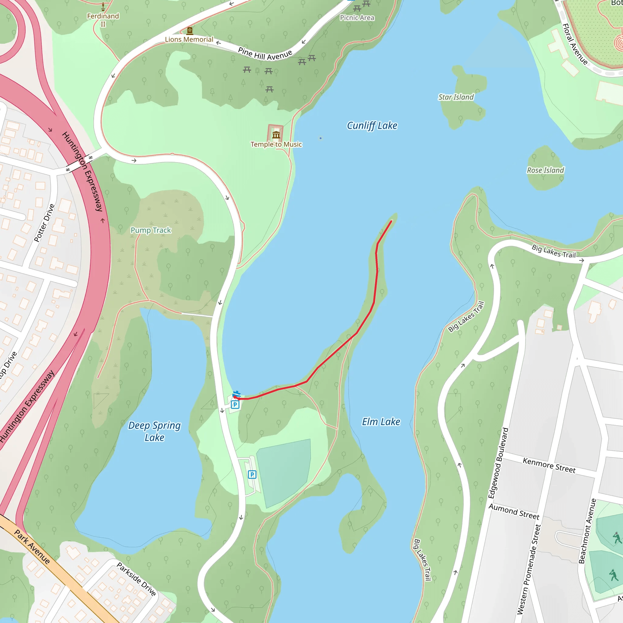 Cunliff Lake Short Shore Walk mobile static map