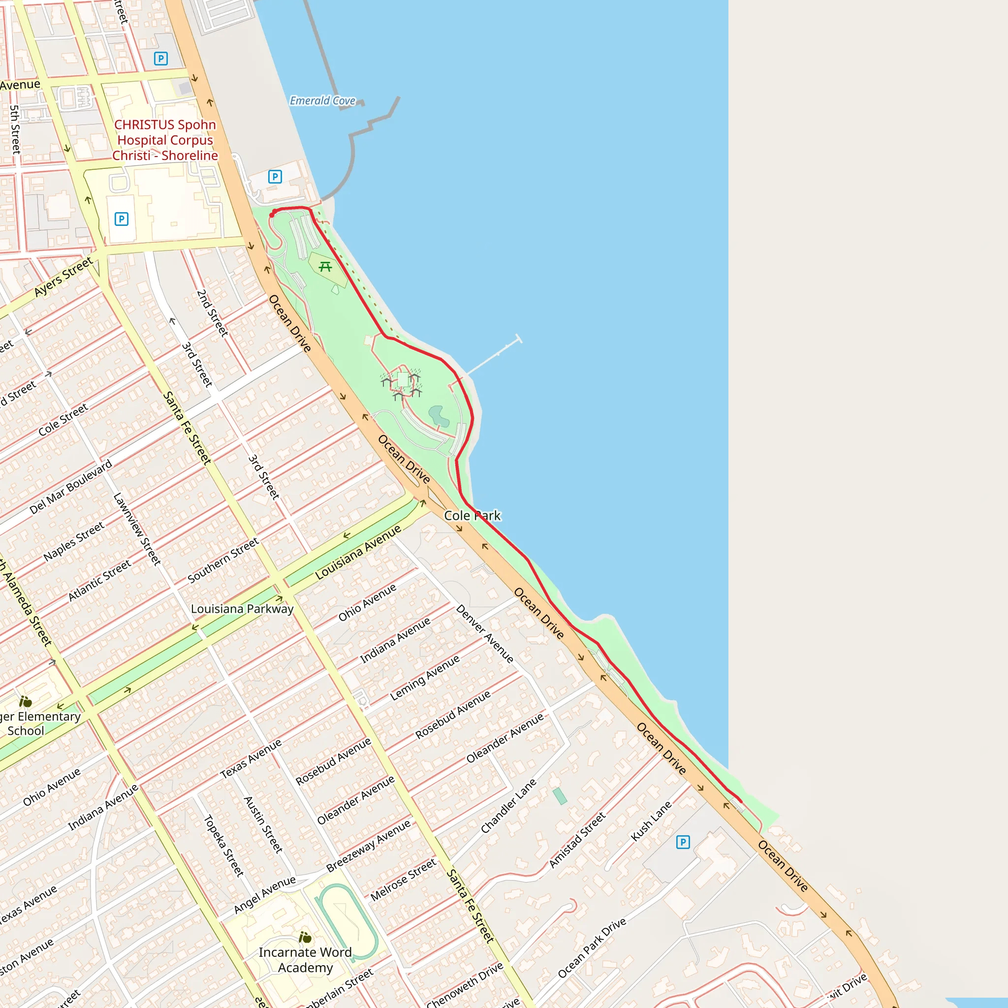 Cole Park Walk mobile static map