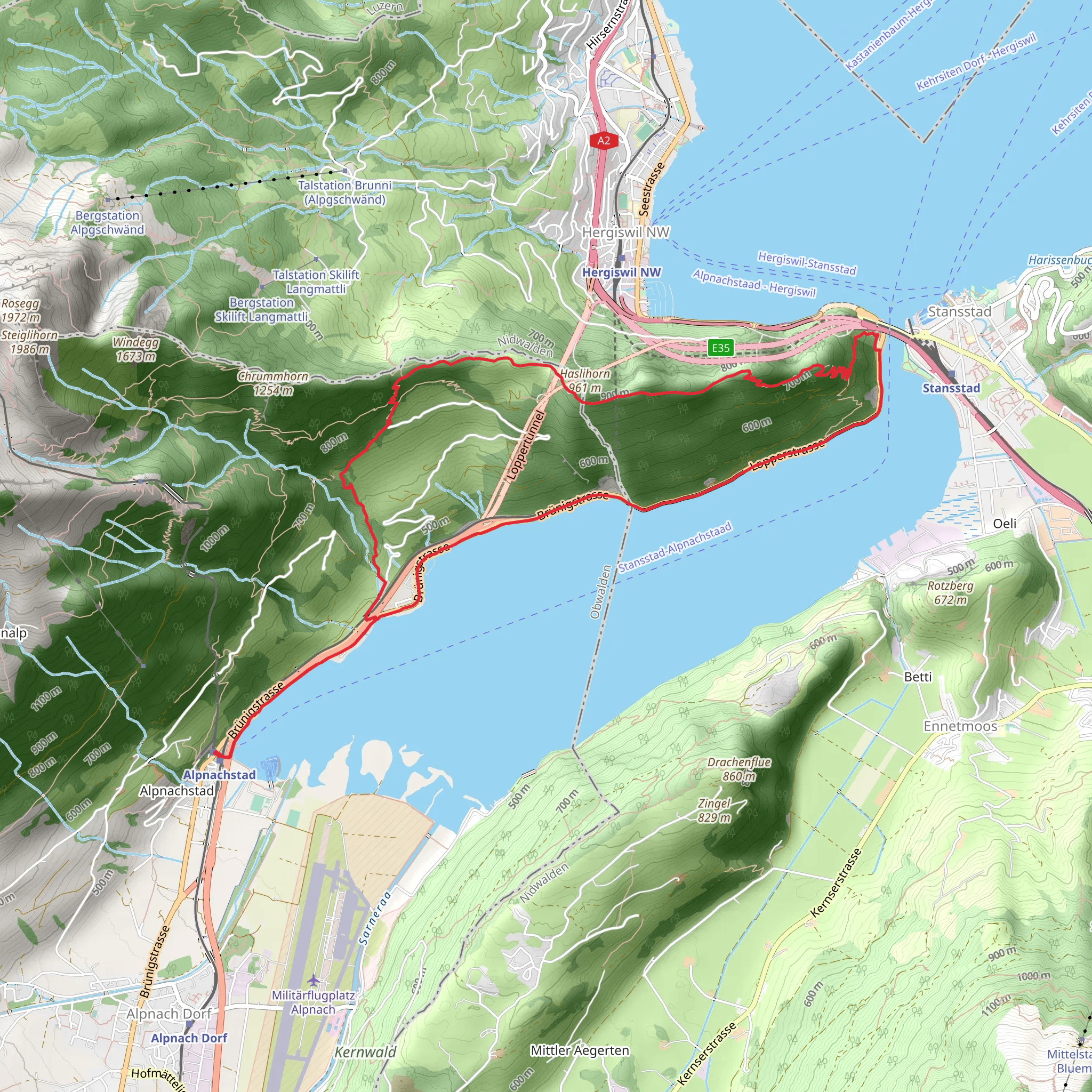 Rundwanderung Renggpass mobile static map