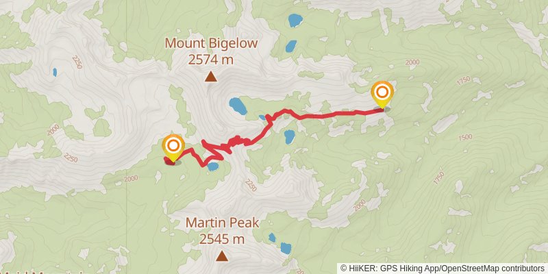 North Fork Prince Creek Trail via Eagle Lakes Trail stage 2 Map