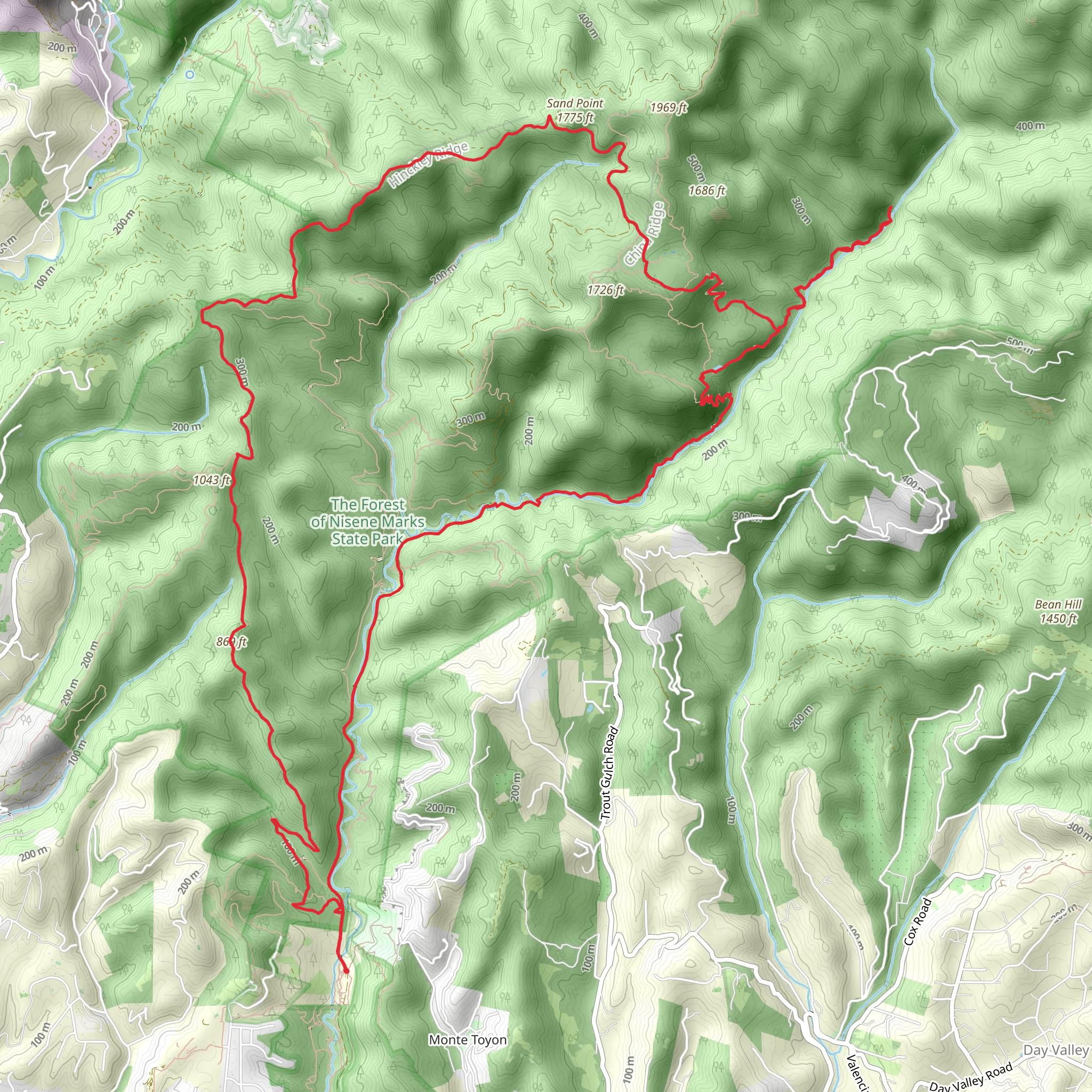 West Ridge, Big Slide and Monte Vista Loop Trail mobile static map