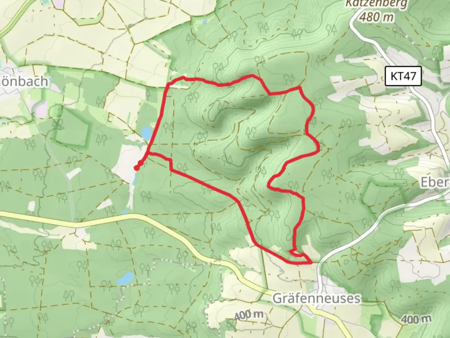 An image depicting the trail Traum Runde Prichsenstadt and Geiselwind and its surrounding area.