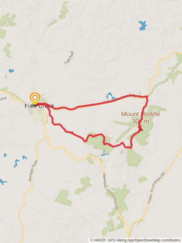 Hoddle Mountain Trail - Fish Creek mobile static map