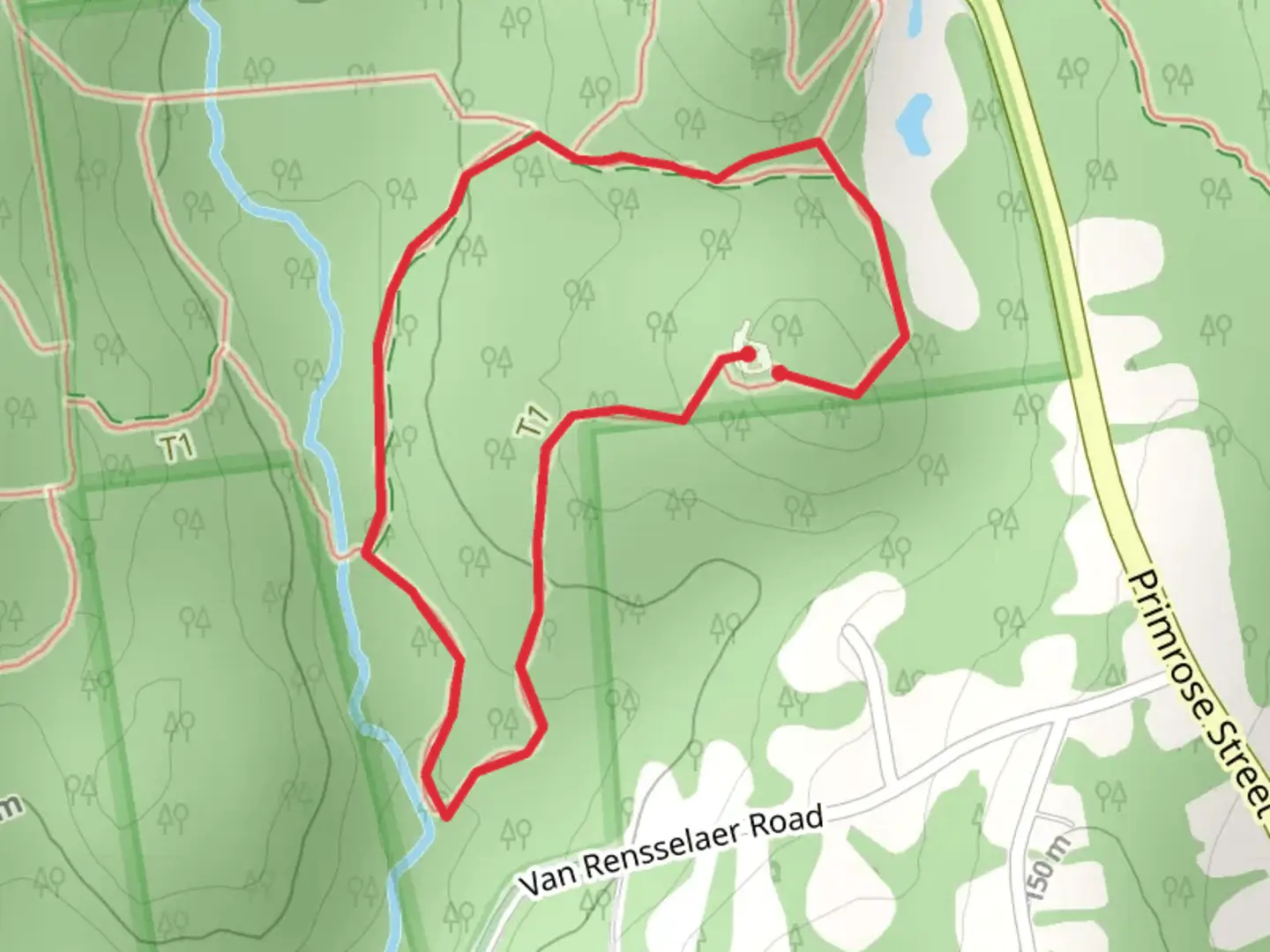 An image depicting the trail Angle Fly Preserve Loop and its surrounding area.