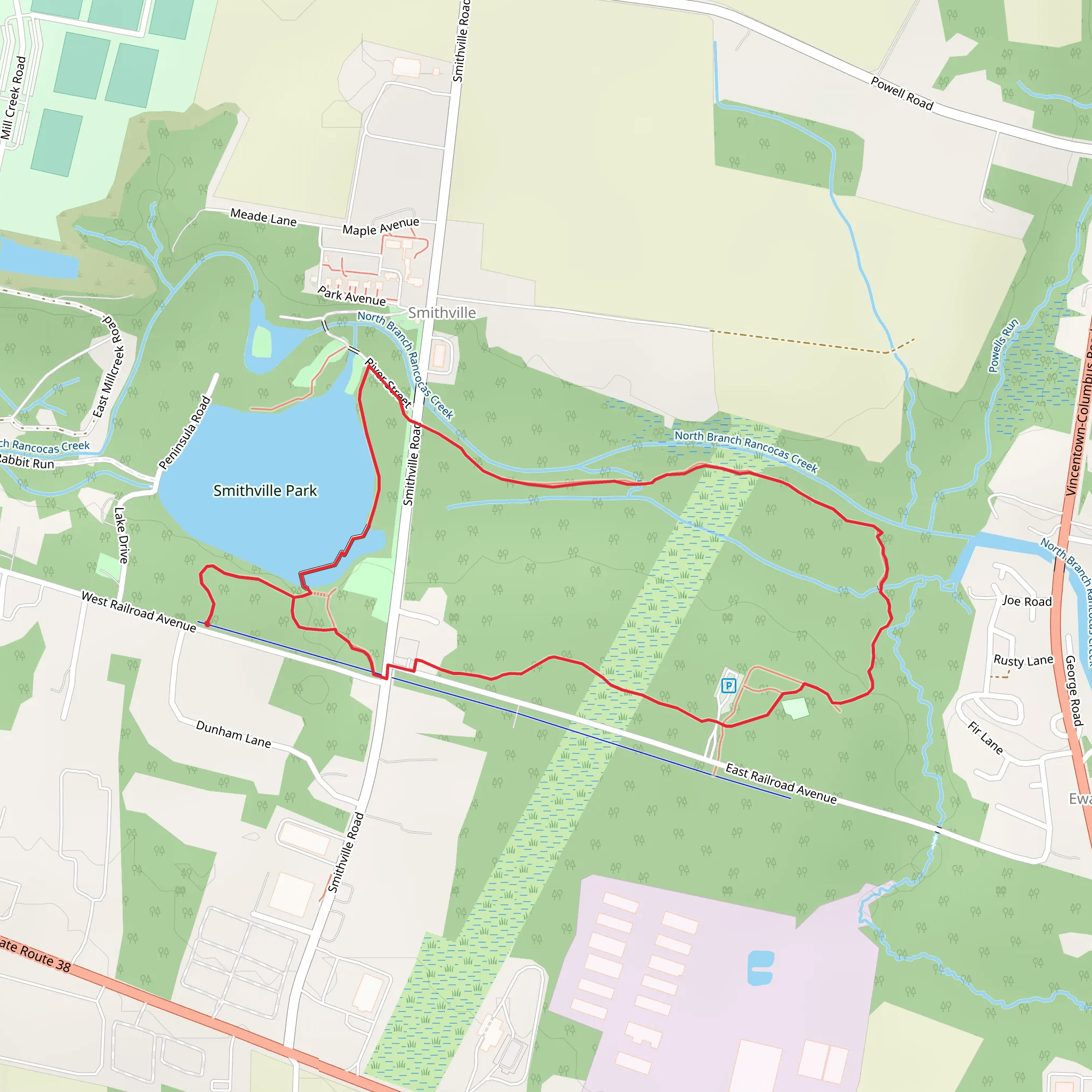 Smithville Lake Loop mobile static map
