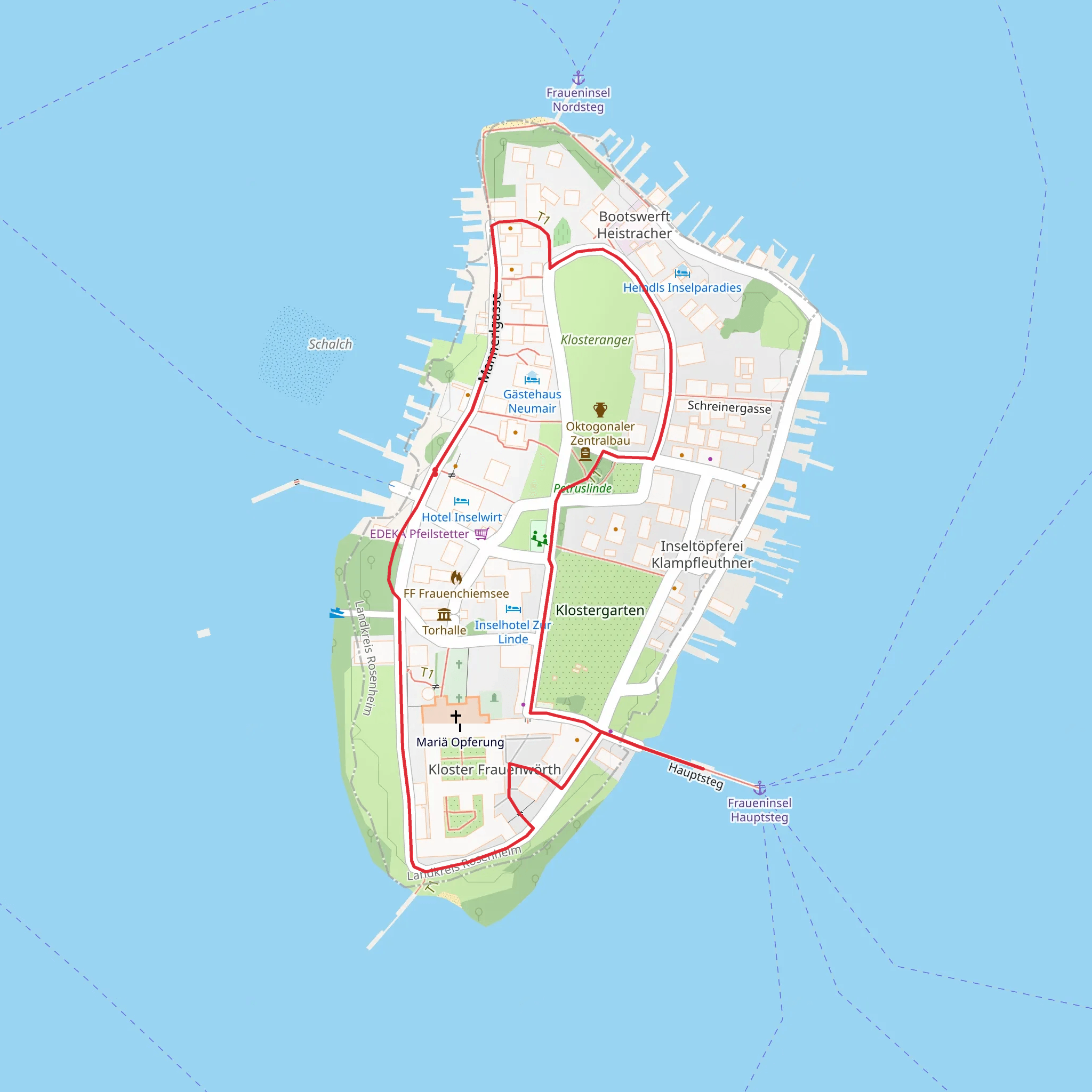 Frauenchiemsee Loop mobile static map