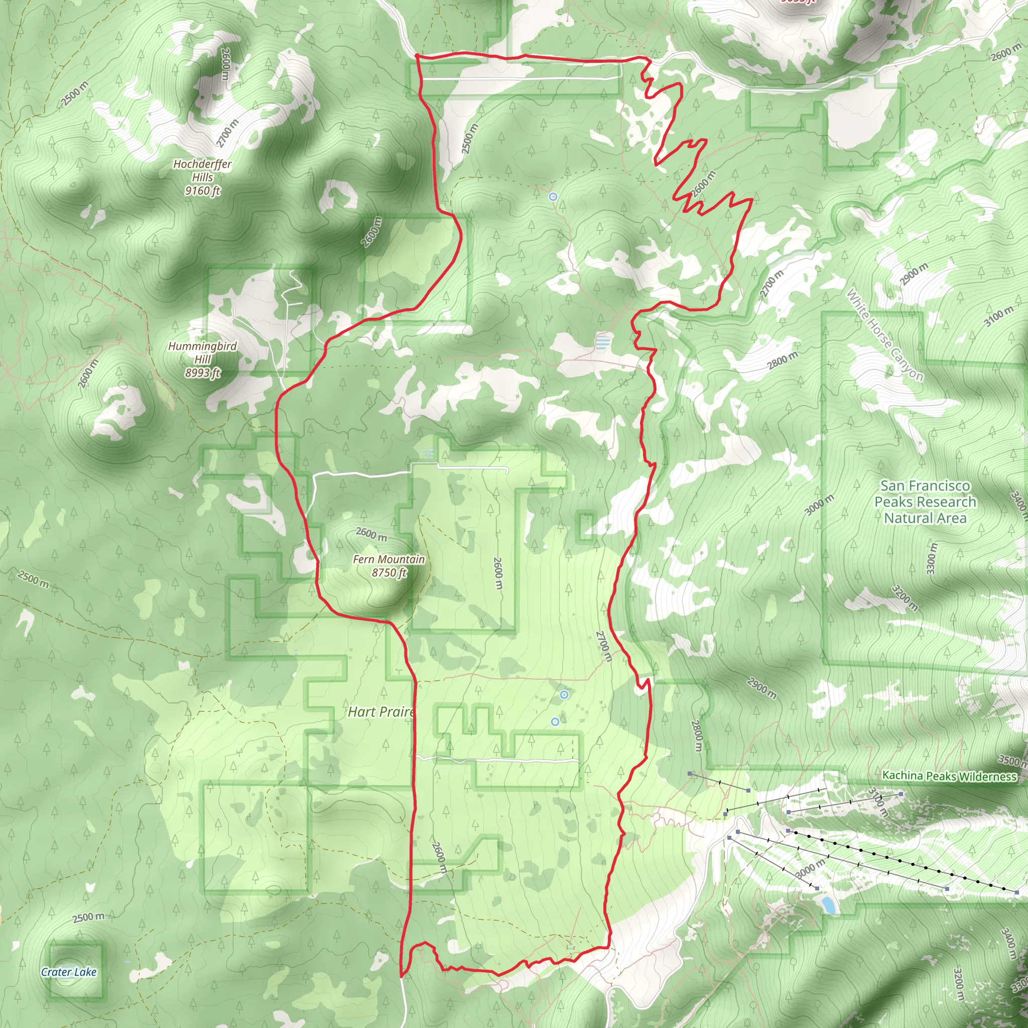 Fern Mountain - Arizona Loop Trail mobile static map